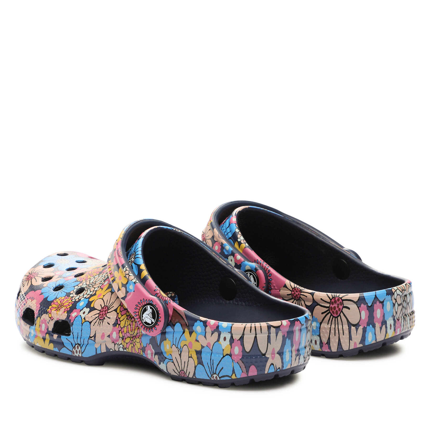 Crocs Чехли Classic Retro Floral Clog 208954 Тъмносин - Pepit.bg