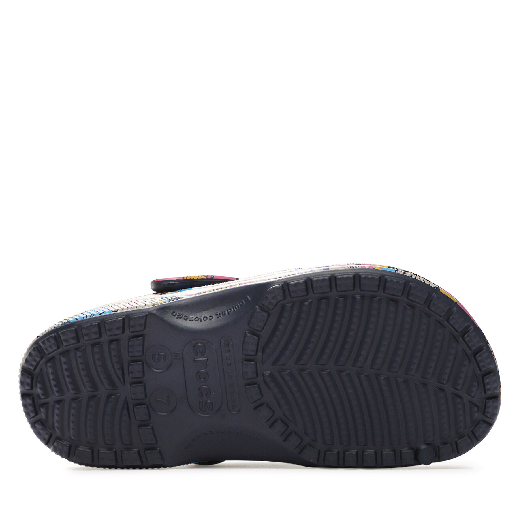 Crocs Чехли Classic Retro Floral Clog 208954 Тъмносин - Pepit.bg