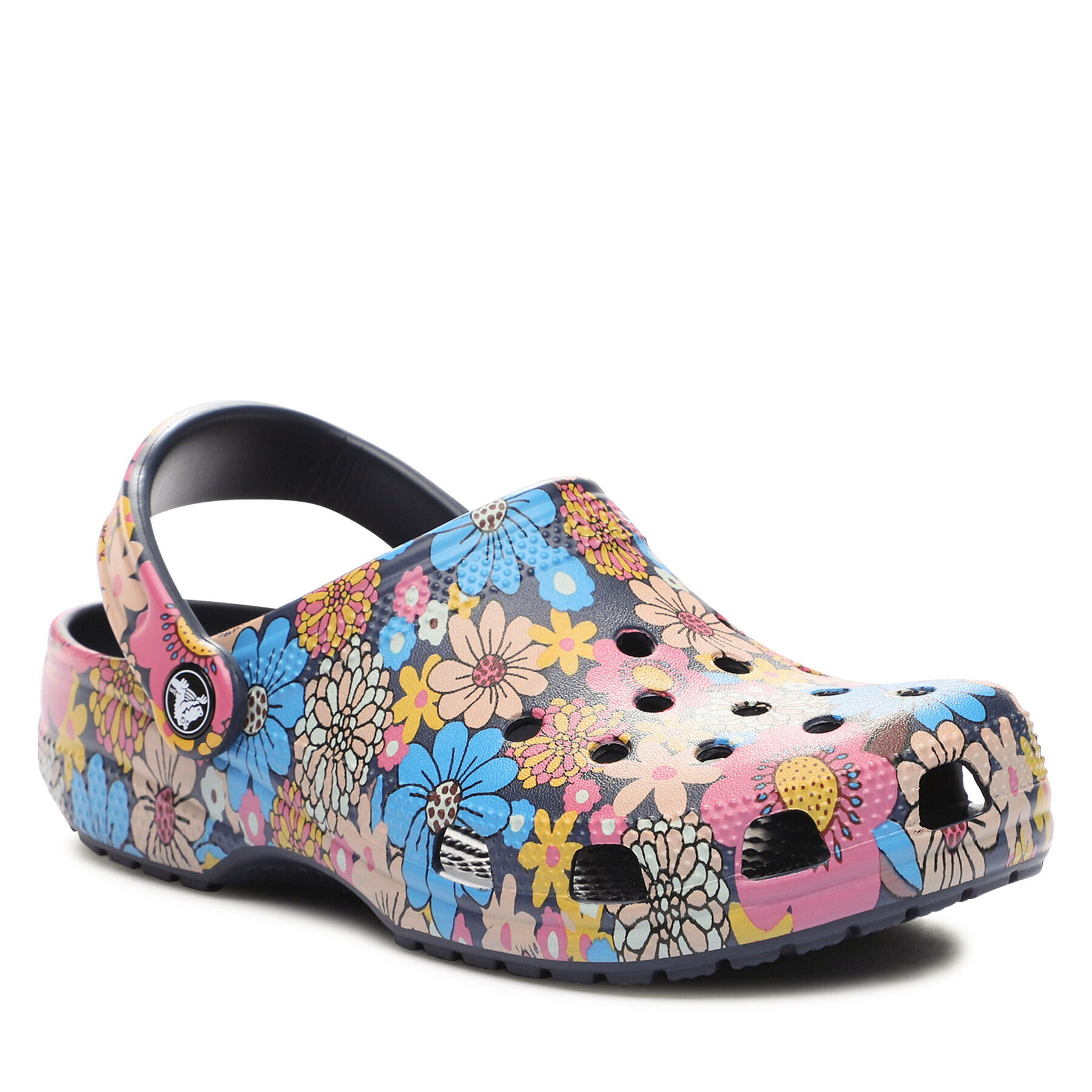 Crocs Чехли Classic Retro Floral Clog 208954 Тъмносин - Pepit.bg