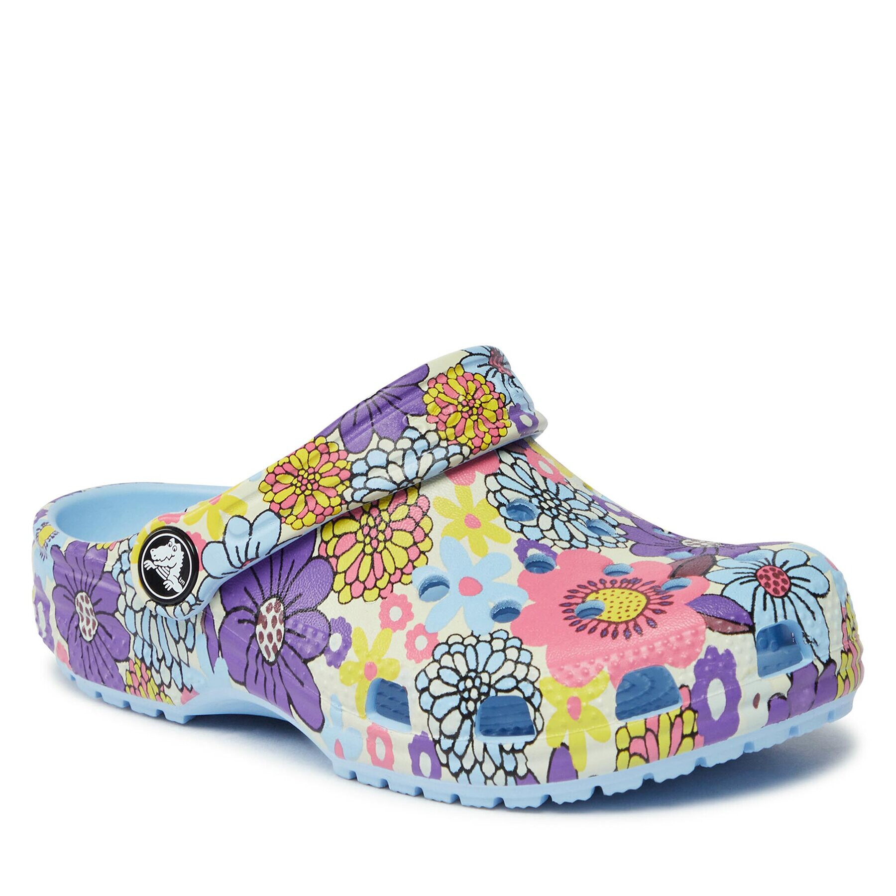 Crocs Чехли Classic Retro Floral Clog Kids 209059 Син - Pepit.bg