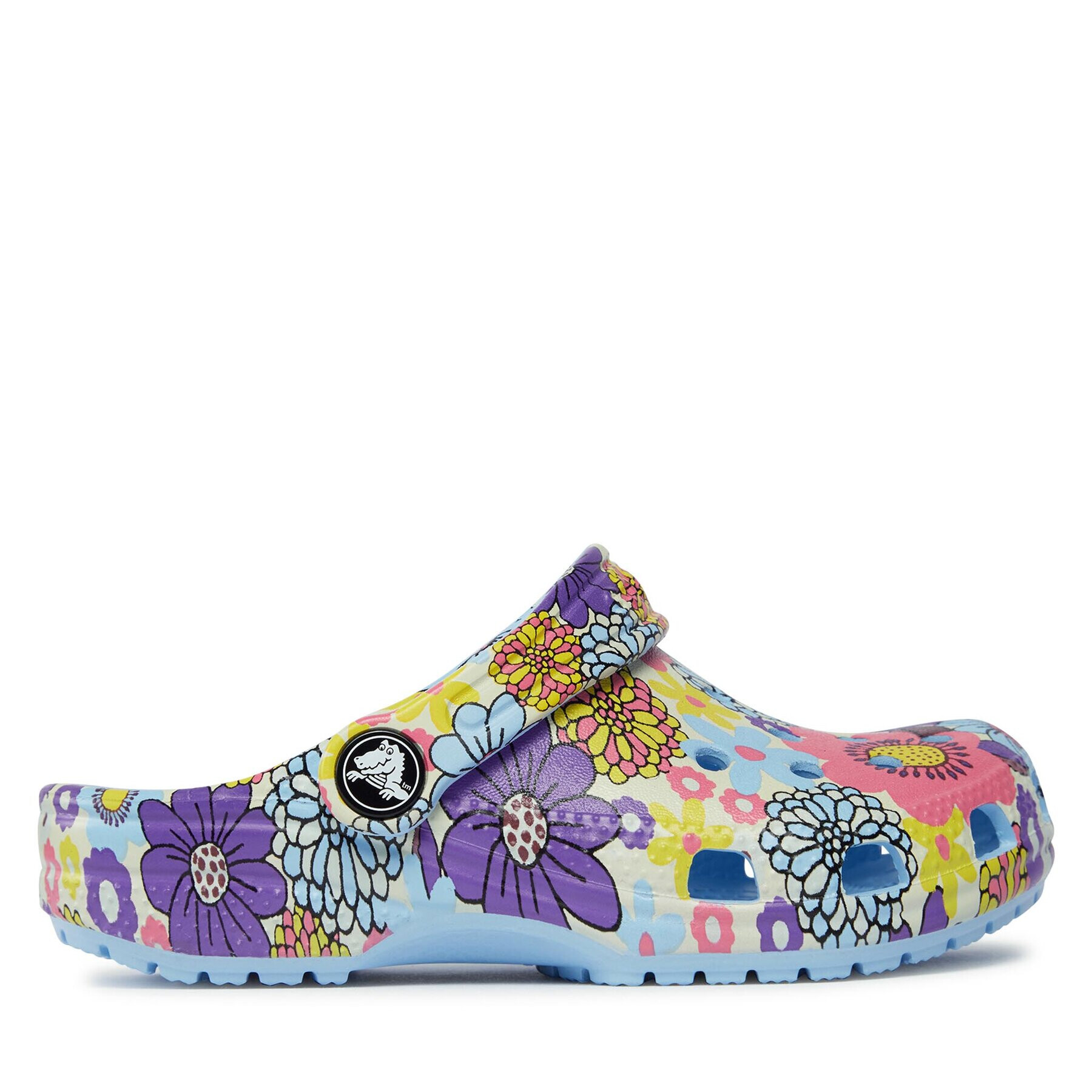 Crocs Чехли Classic Retro Floral Clog Kids 209059 Син - Pepit.bg