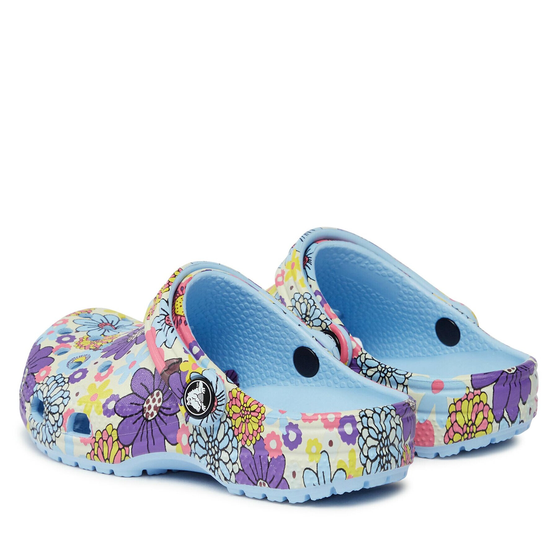 Crocs Чехли Classic Retro Floral Clog Kids 209059 Син - Pepit.bg