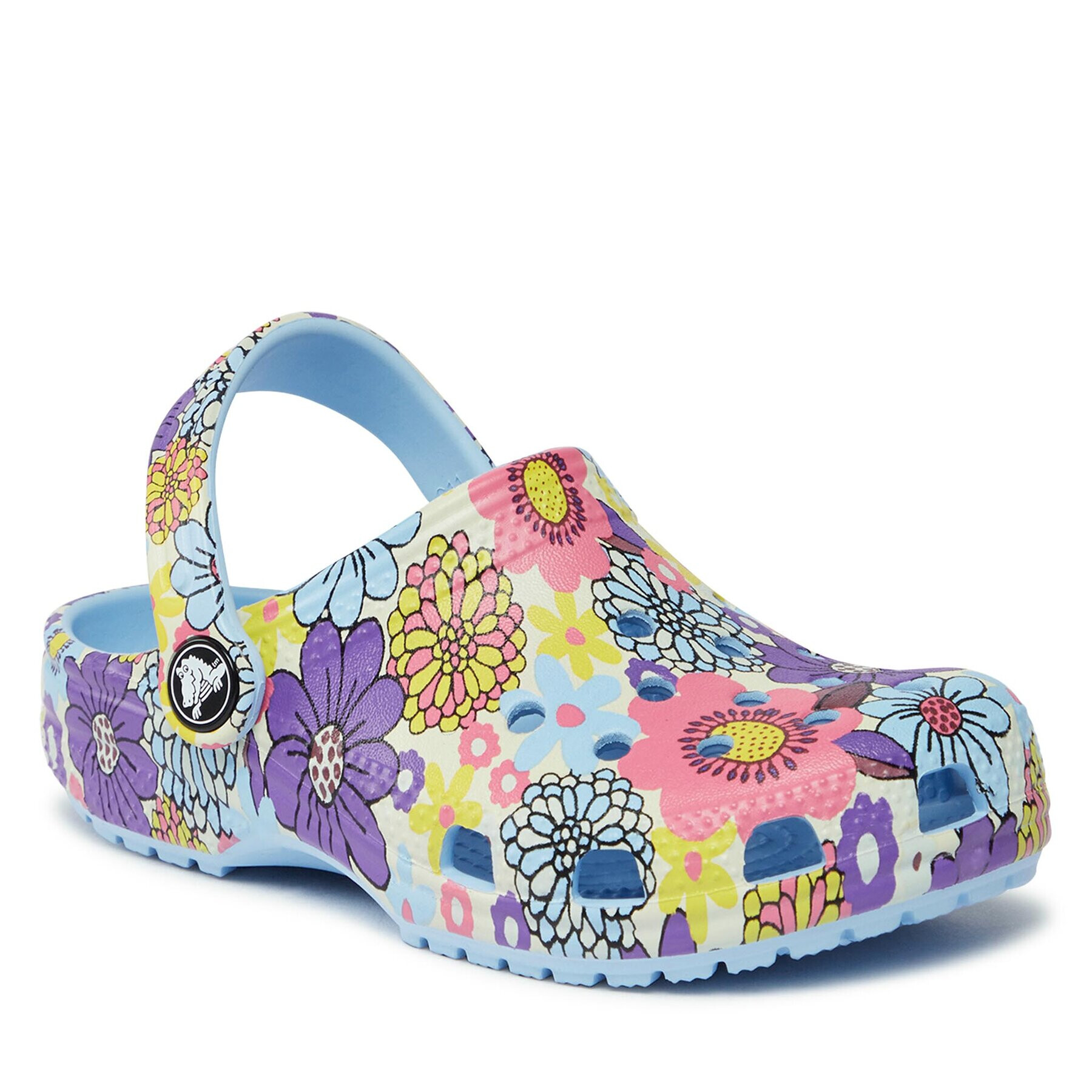 Crocs Чехли Classic Retro Floral Clog Kids 209059 Син - Pepit.bg