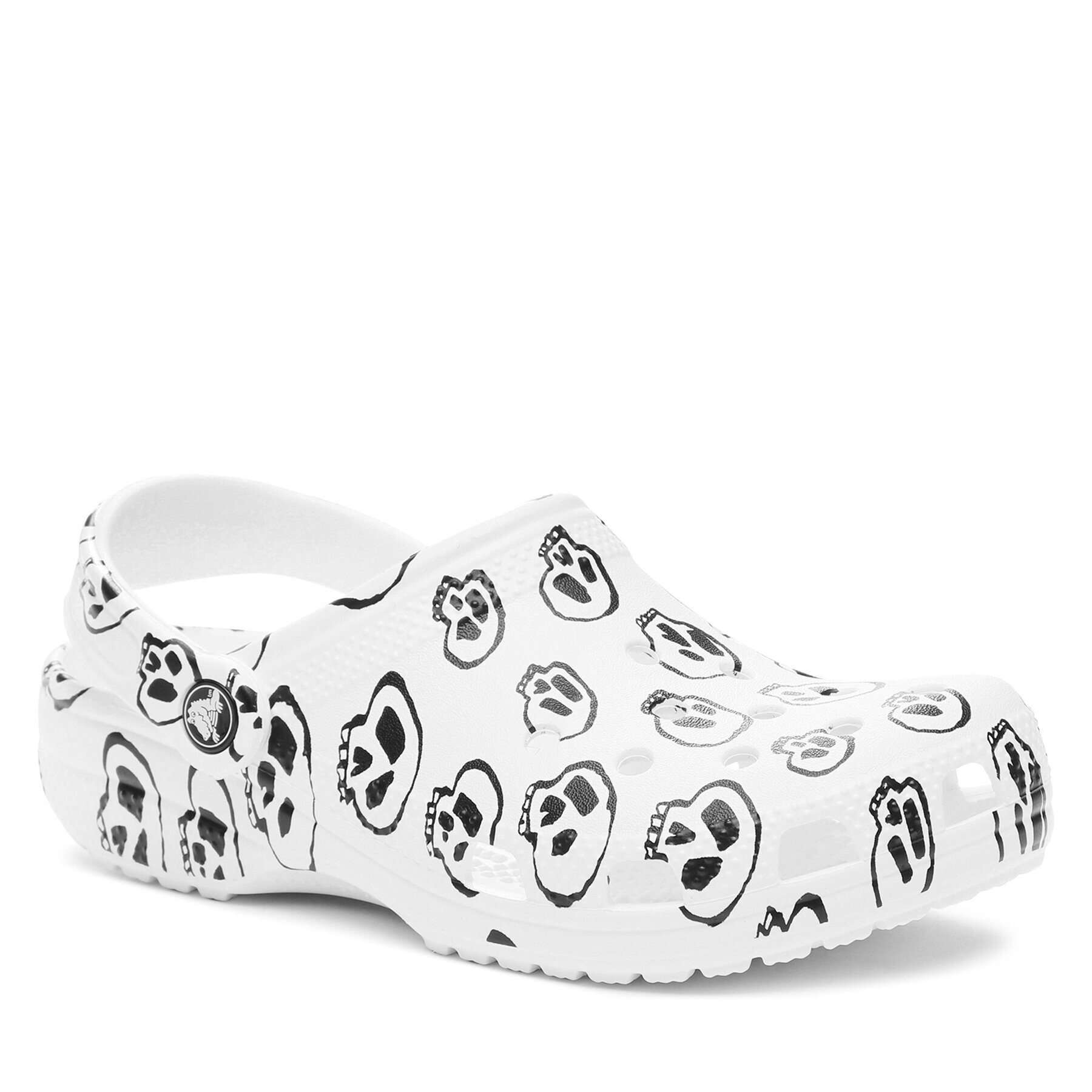 Crocs Чехли Classic Skull Print Clog 208993 Бял - Pepit.bg