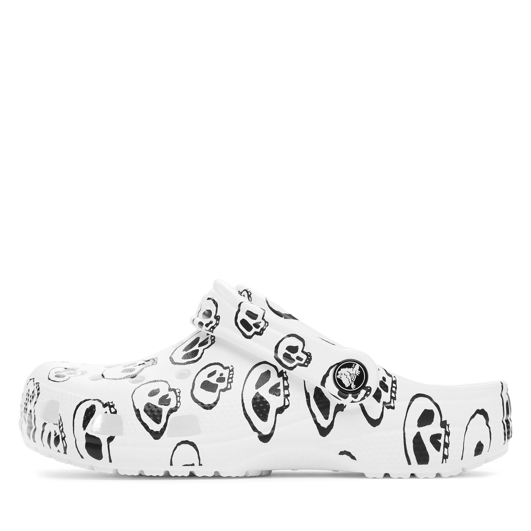 Crocs Чехли Classic Skull Print Clog 208993 Бял - Pepit.bg