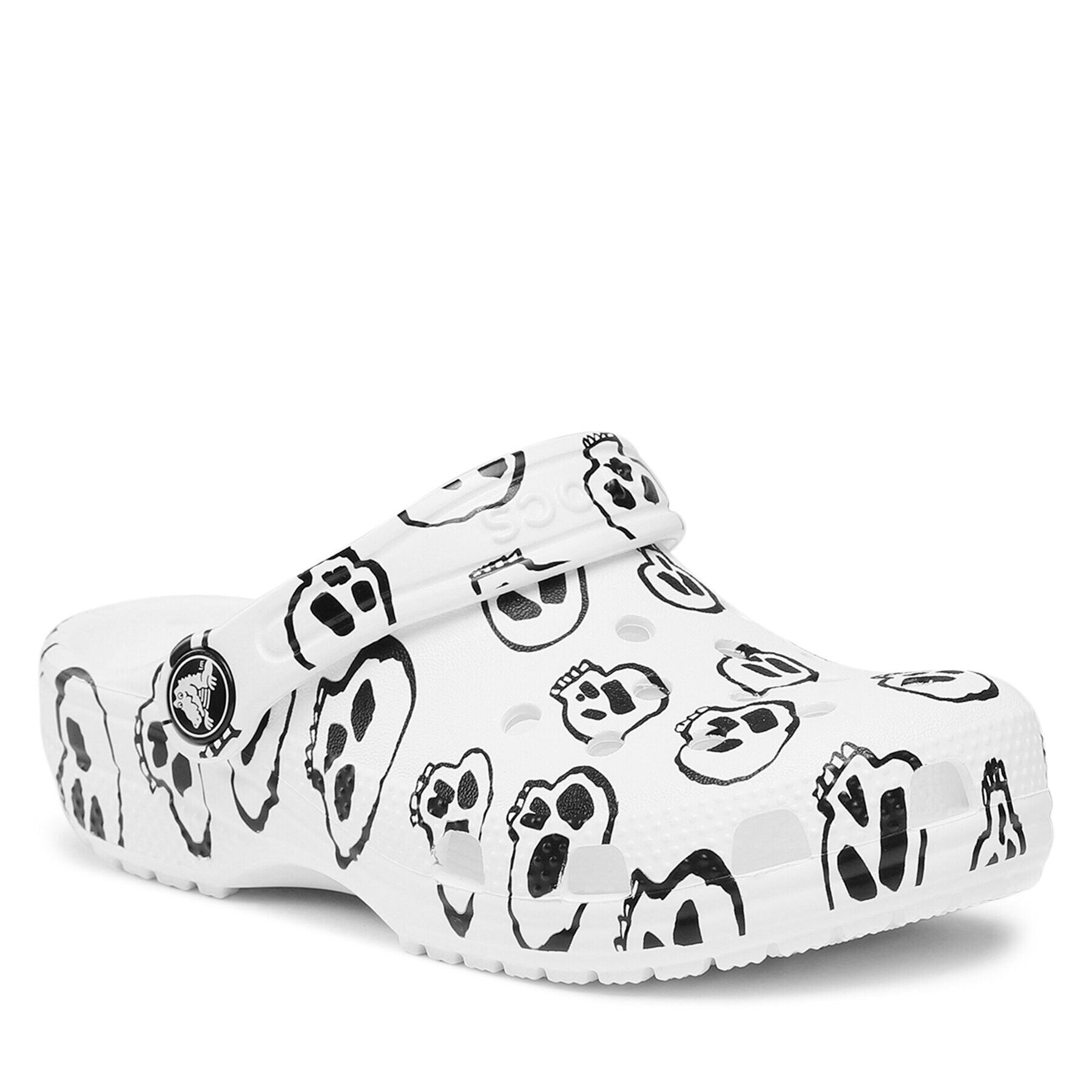 Crocs Чехли Classic Skull Print Clog Kids 209083 Бял - Pepit.bg