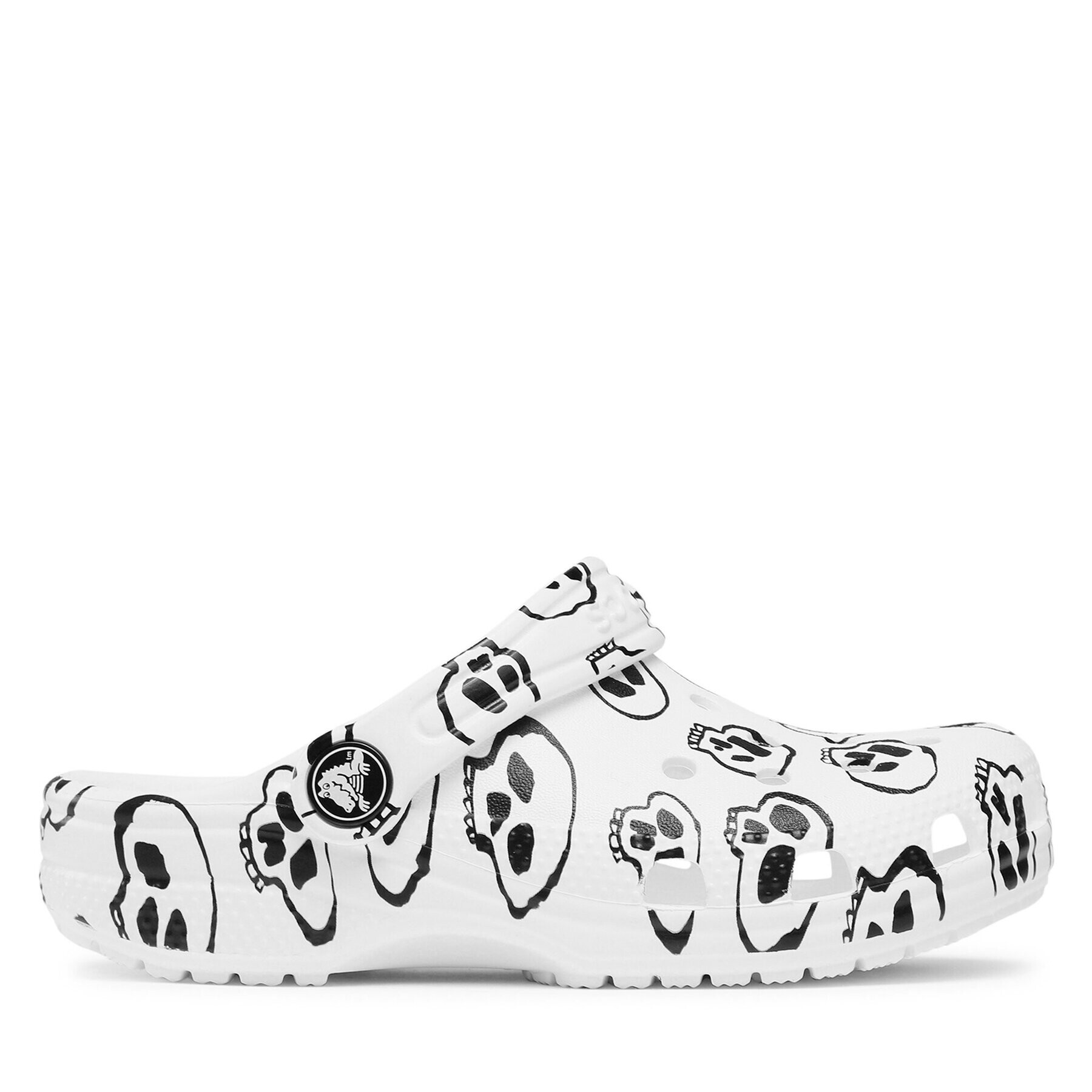 Crocs Чехли Classic Skull Print Clog Kids 209083 Бял - Pepit.bg