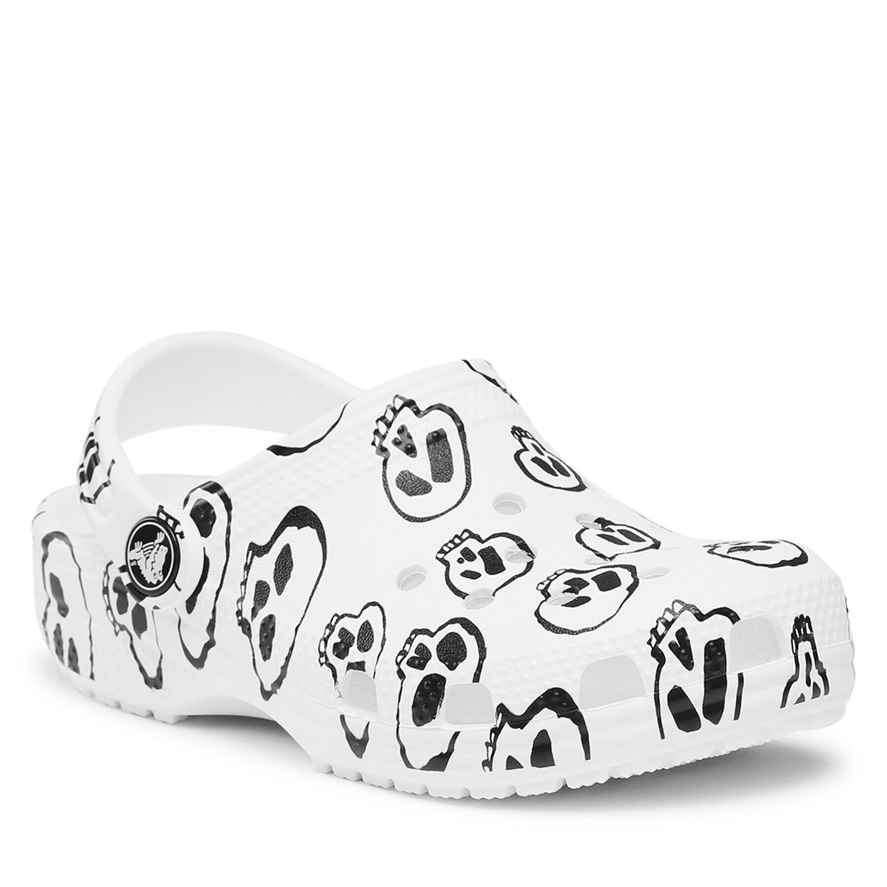 Crocs Чехли Classic Skull Print Clog Kids 209083 Бял - Pepit.bg