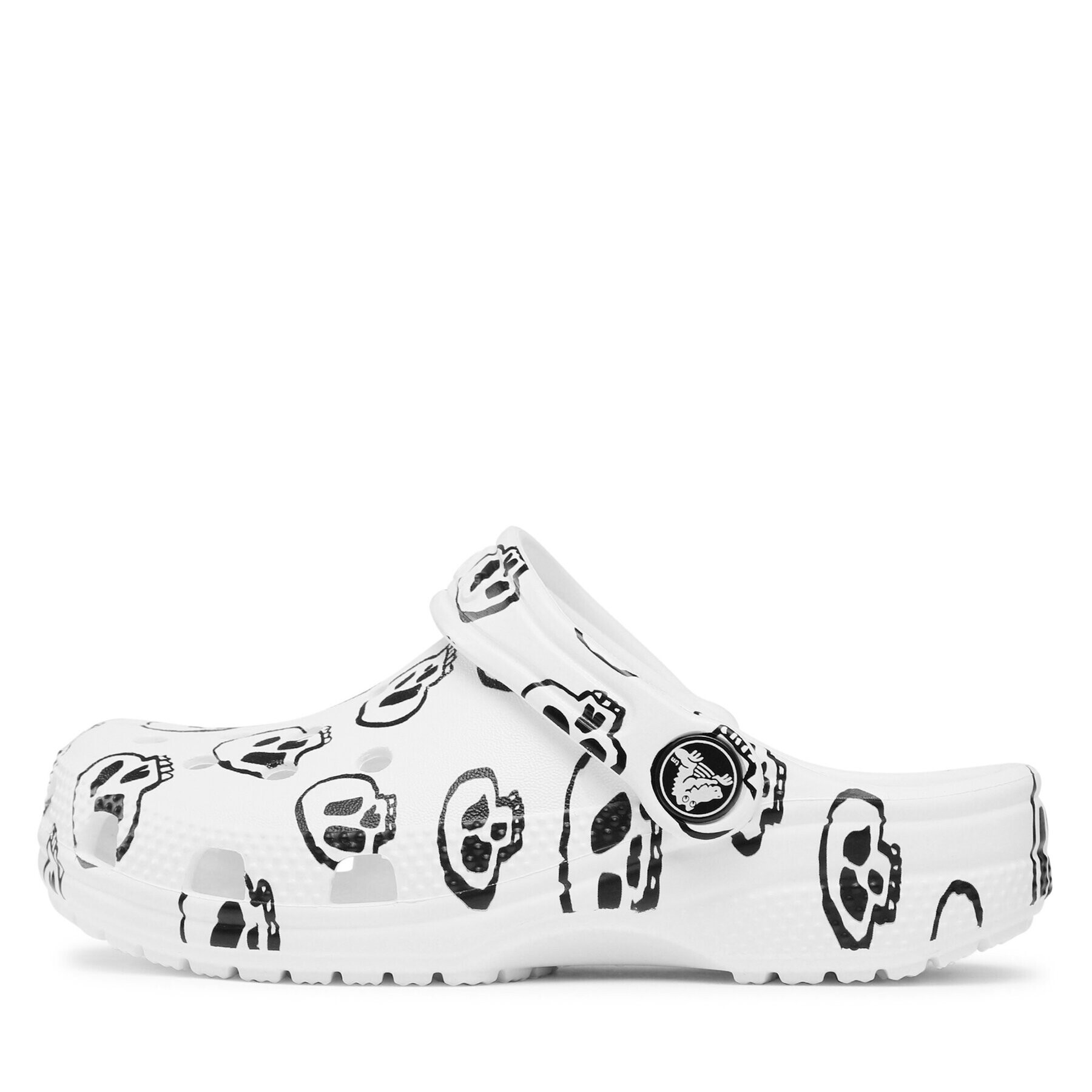 Crocs Чехли Classic Skull Print Clog Kids 209083 Бял - Pepit.bg