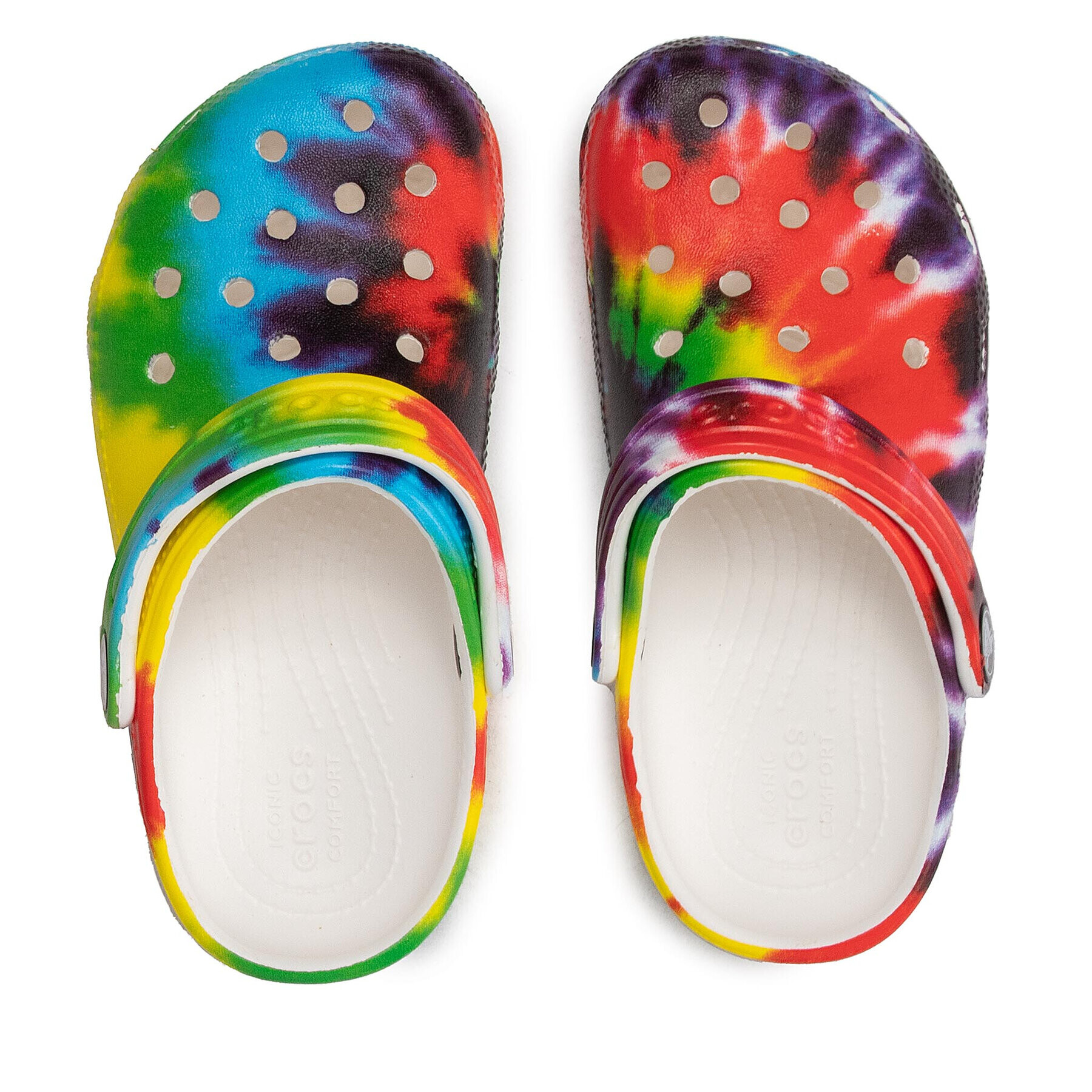 Crocs Чехли Classic Tiedye Graphic Clog K 206995 Цветен - Pepit.bg