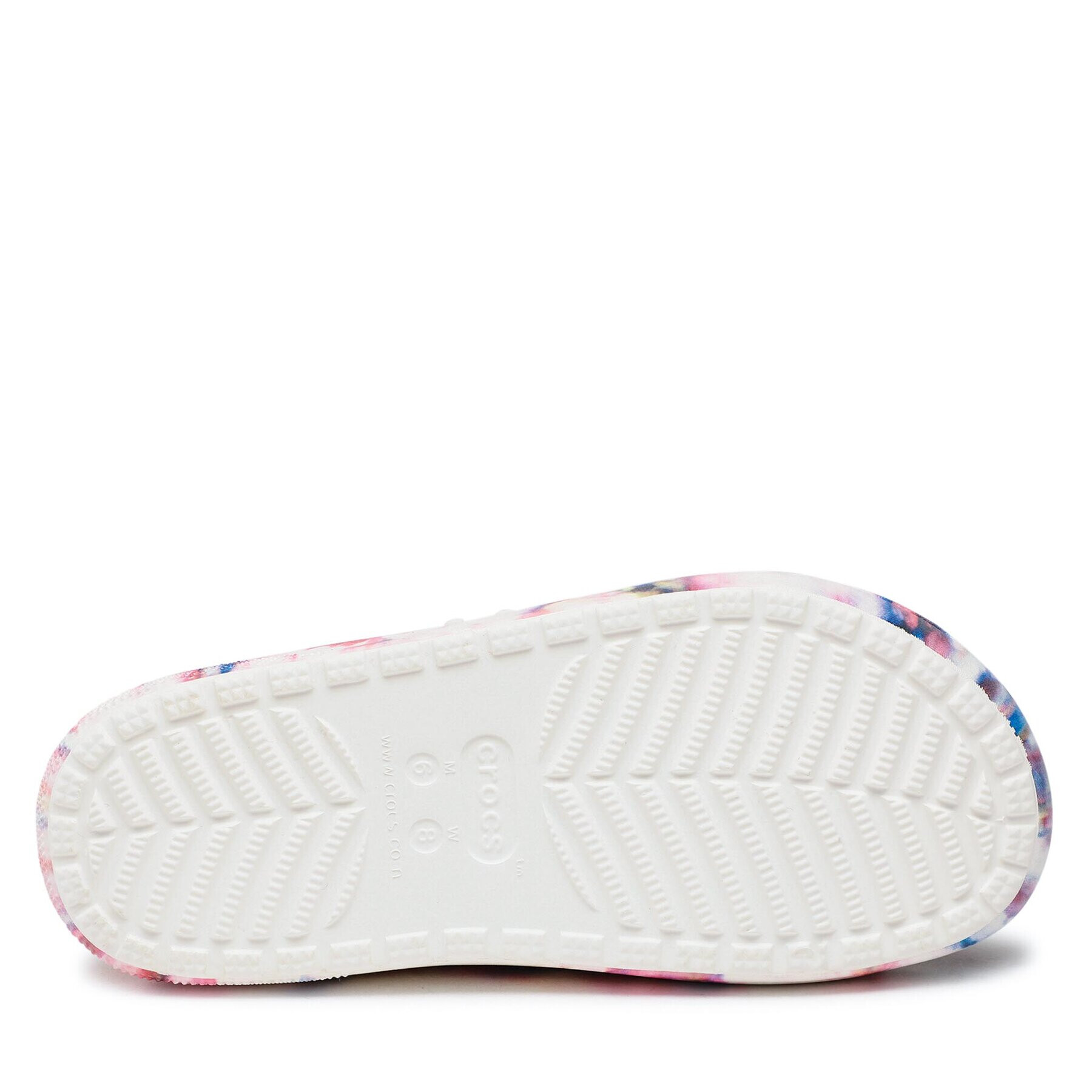 Crocs Чехли Classiccozzzy Tiedyesandal 208118 Бял - Pepit.bg