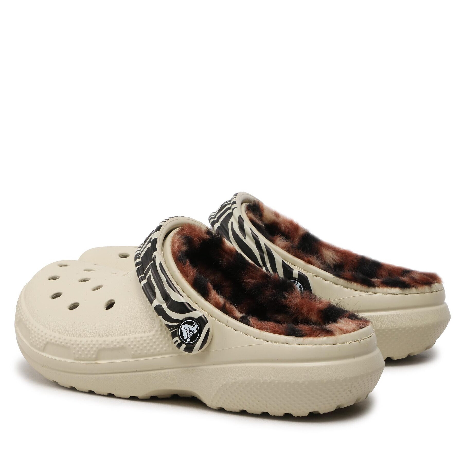 Crocs Чехли Classiclined Animalremixclog 207842 Бежов - Pepit.bg