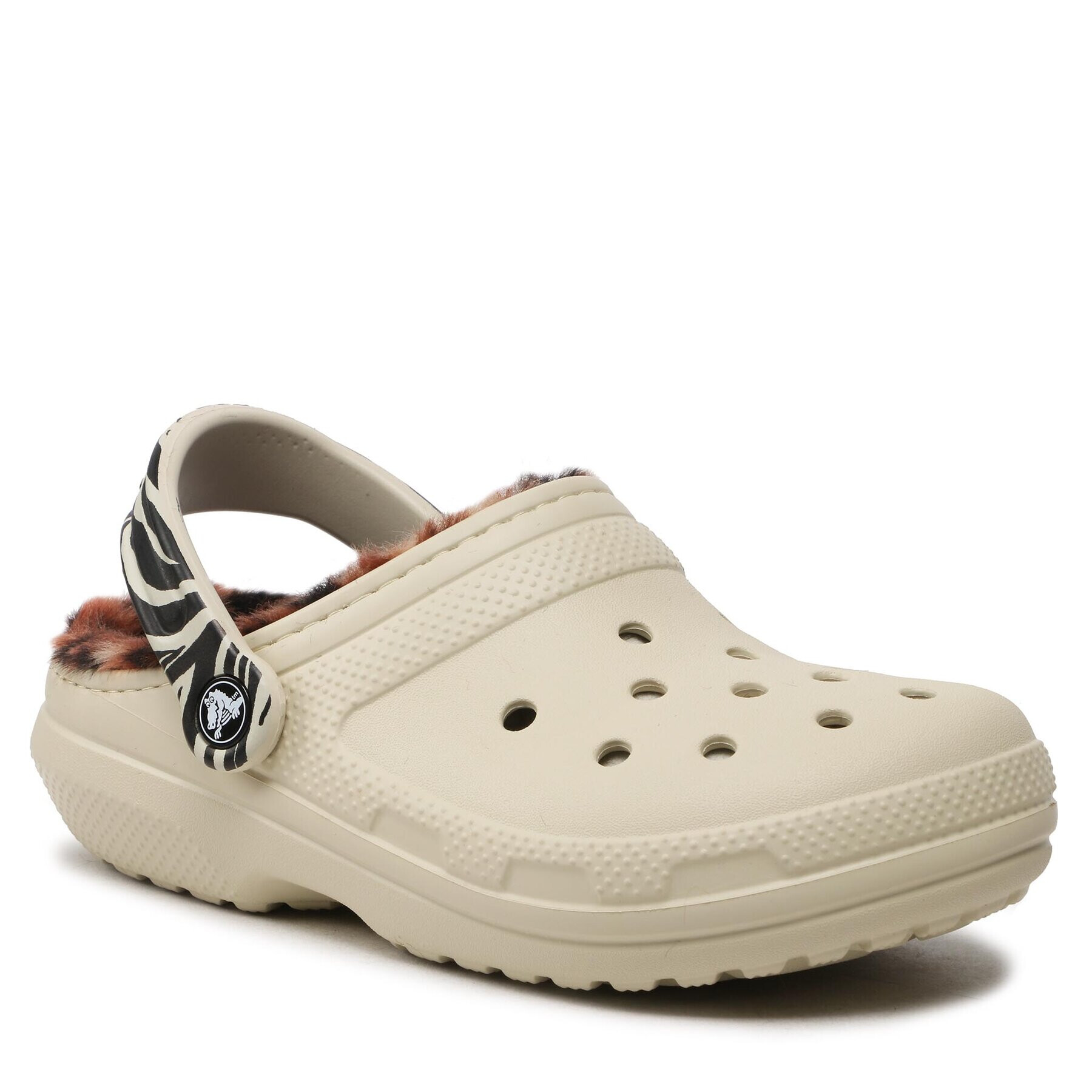 Crocs Чехли Classiclined Animalremixclog 207842 Бежов - Pepit.bg