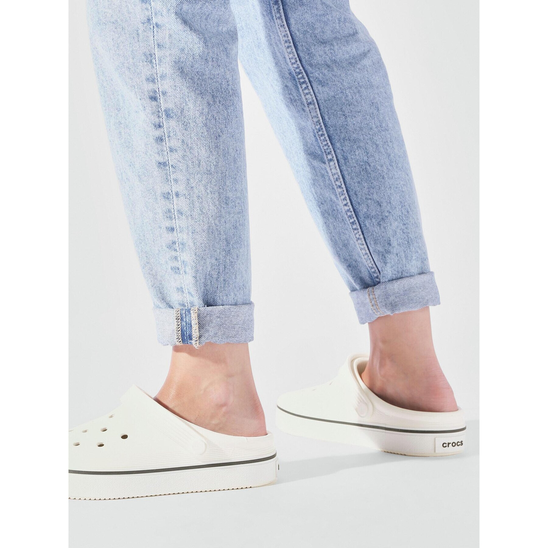 Crocs Чехли Crocband Clean Clog 208371 Бял - Pepit.bg