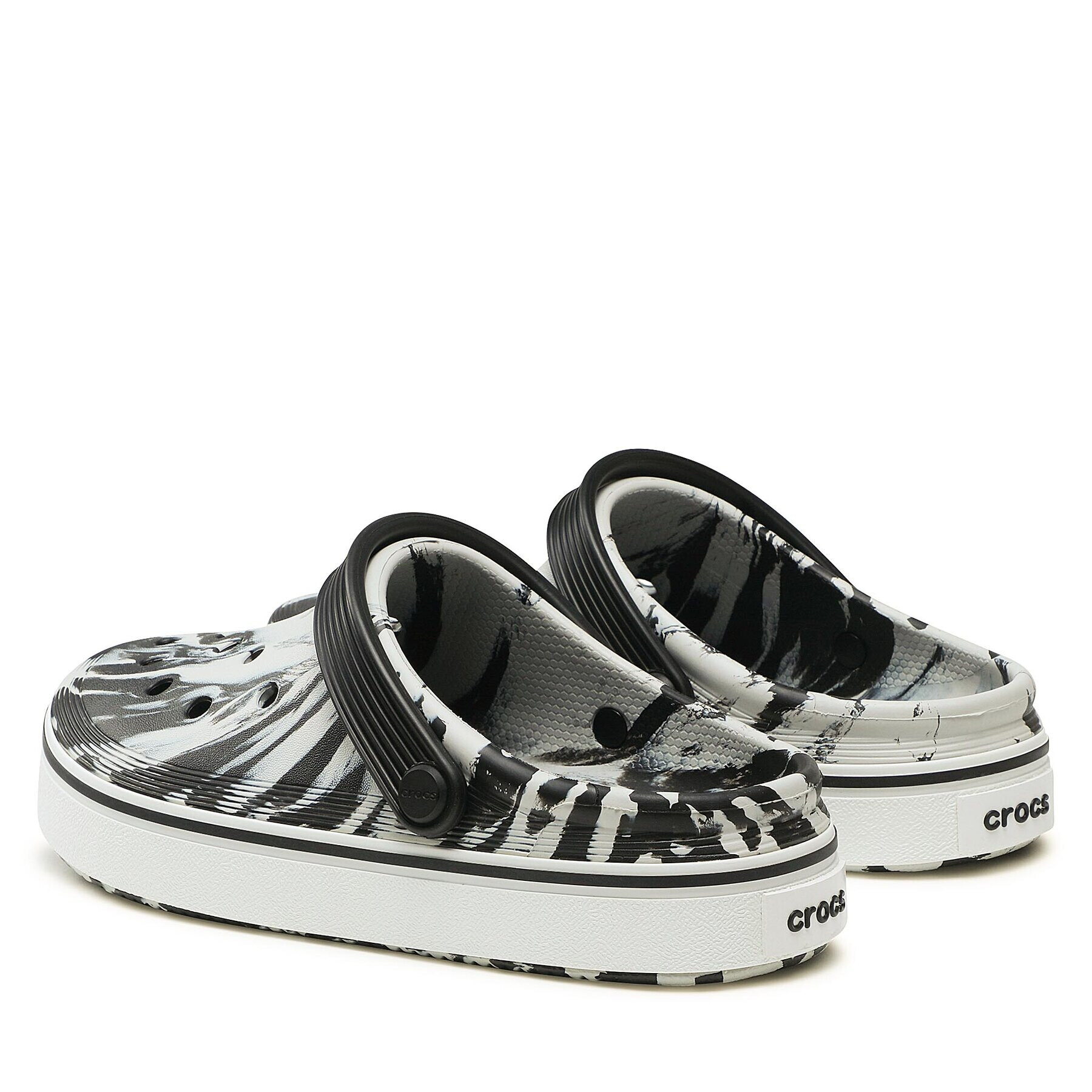 Crocs Чехли Crocband Clean Marbled Clog 208601 Черен - Pepit.bg