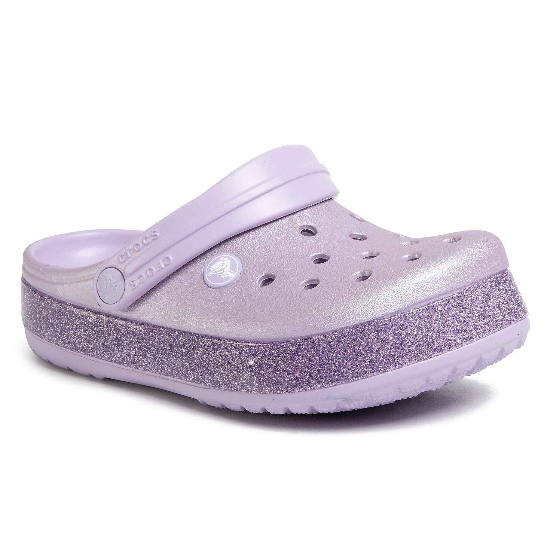 Crocs Чехли Crocband Glitter Clog K 205936 Виолетов - Pepit.bg