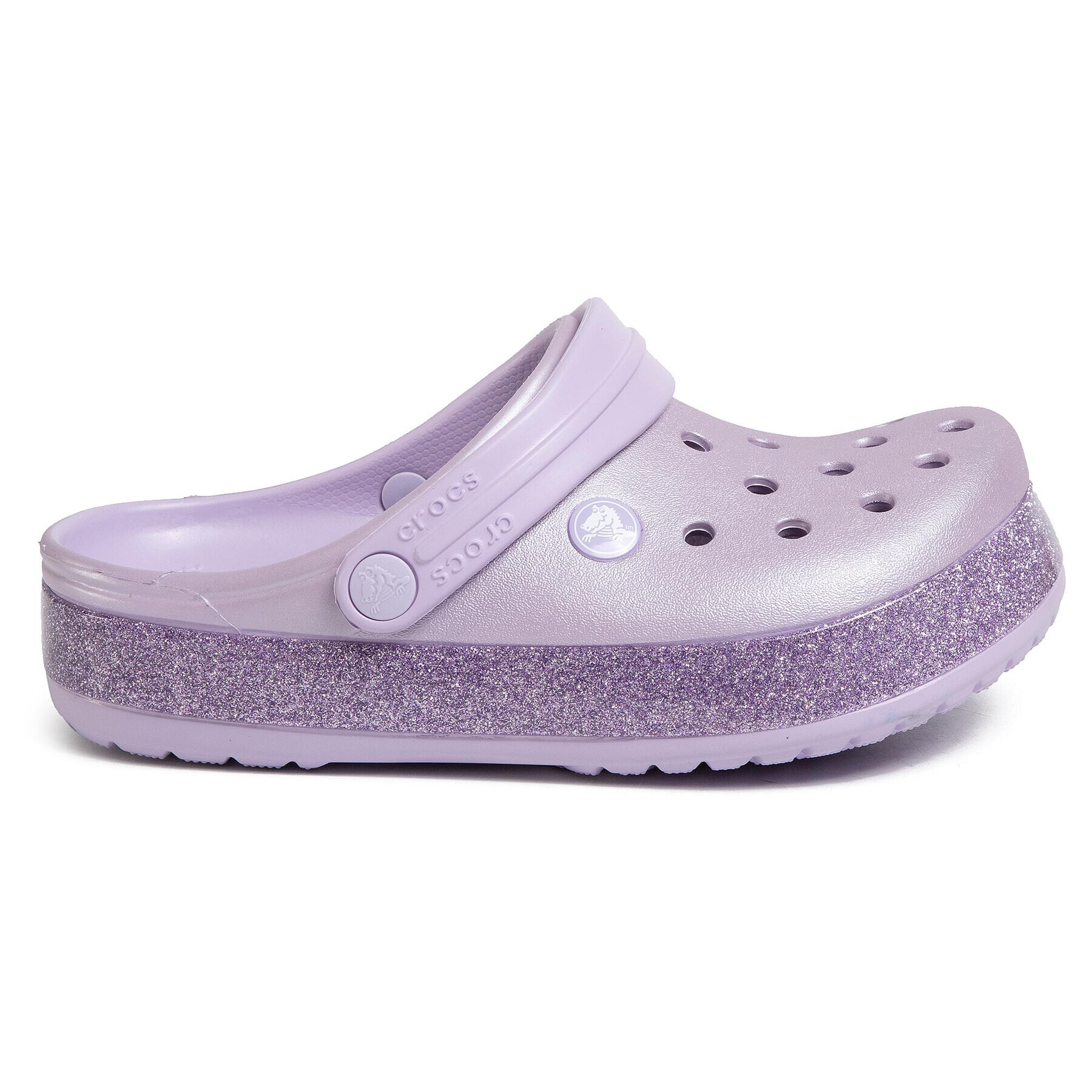 Crocs Чехли Crocband Glitter Clog K 205936 Виолетов - Pepit.bg