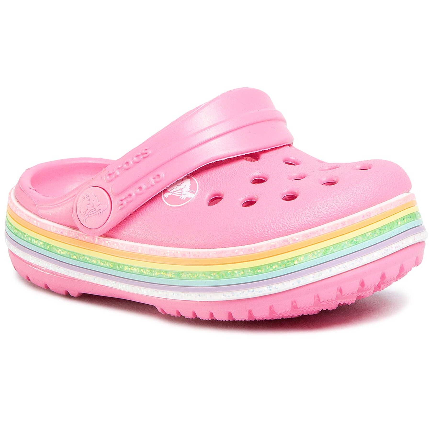 Crocs Чехли Crocband Rainbow Glitter Clg K 206151 Розов - Pepit.bg