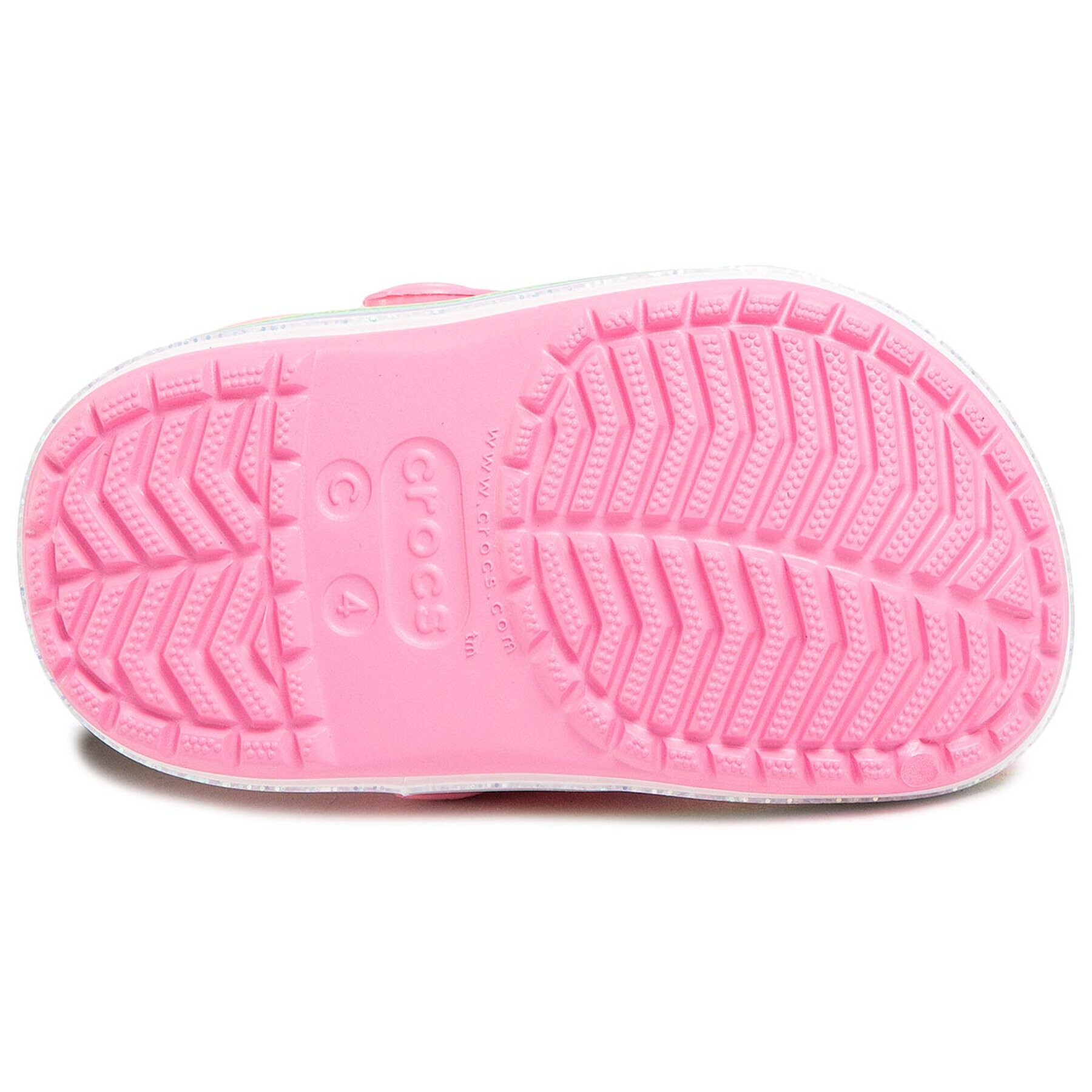 Crocs Чехли Crocband Rainbow Glitter Clg K 206151 Розов - Pepit.bg