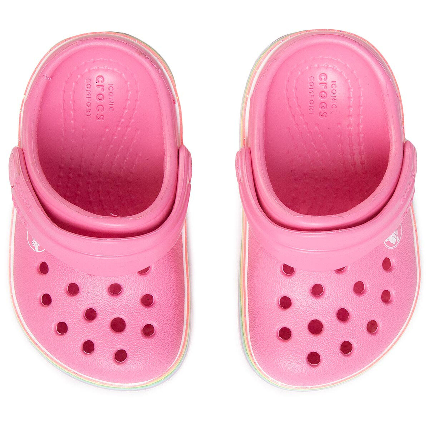 Crocs Чехли Crocband Rainbow Glitter Clg K 206151 Розов - Pepit.bg