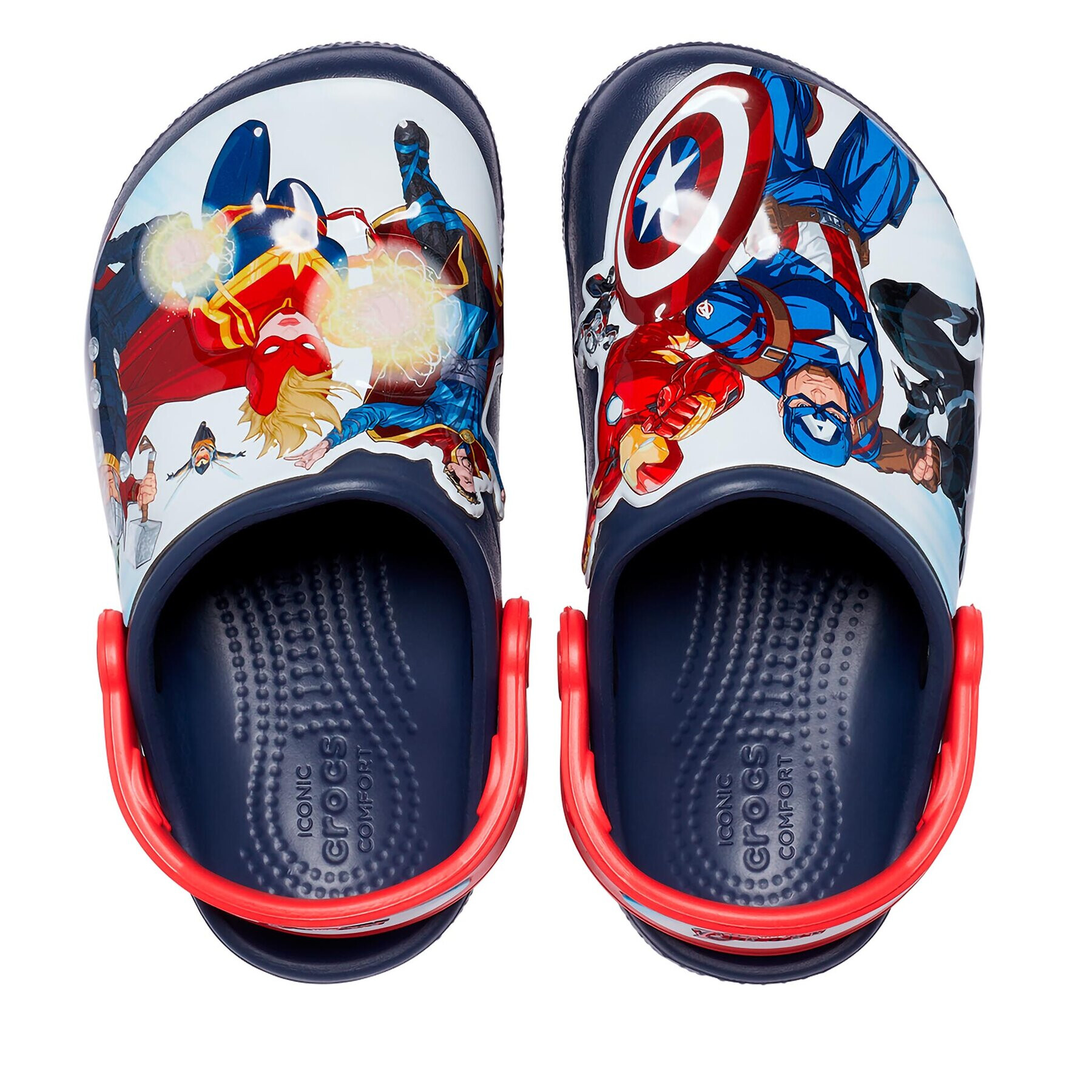Crocs Чехли Fl Avengers Patch Clog 207069 Тъмносин - Pepit.bg