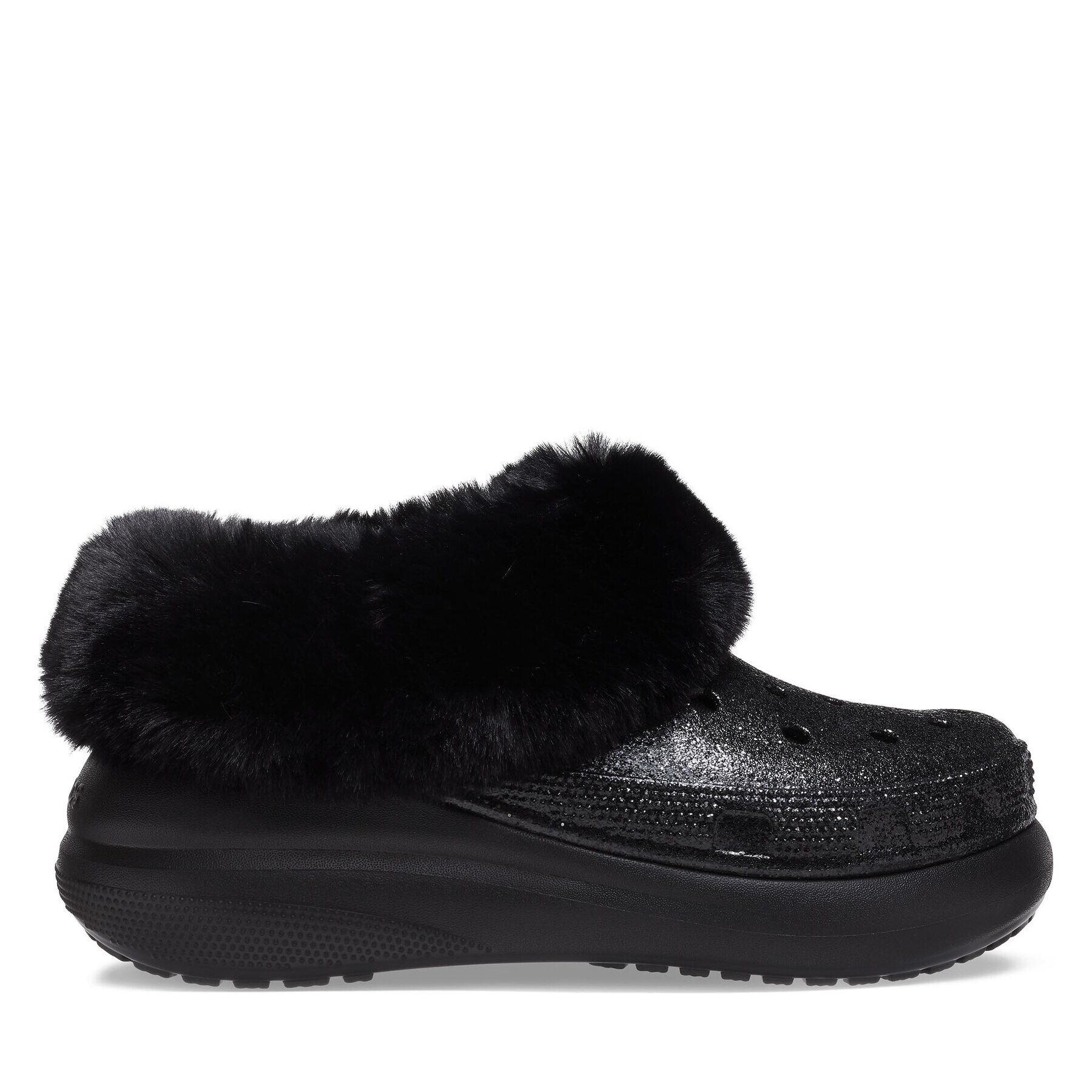 Crocs Чехли Furever Crush Crystal Glitter 208974 Черен - Pepit.bg