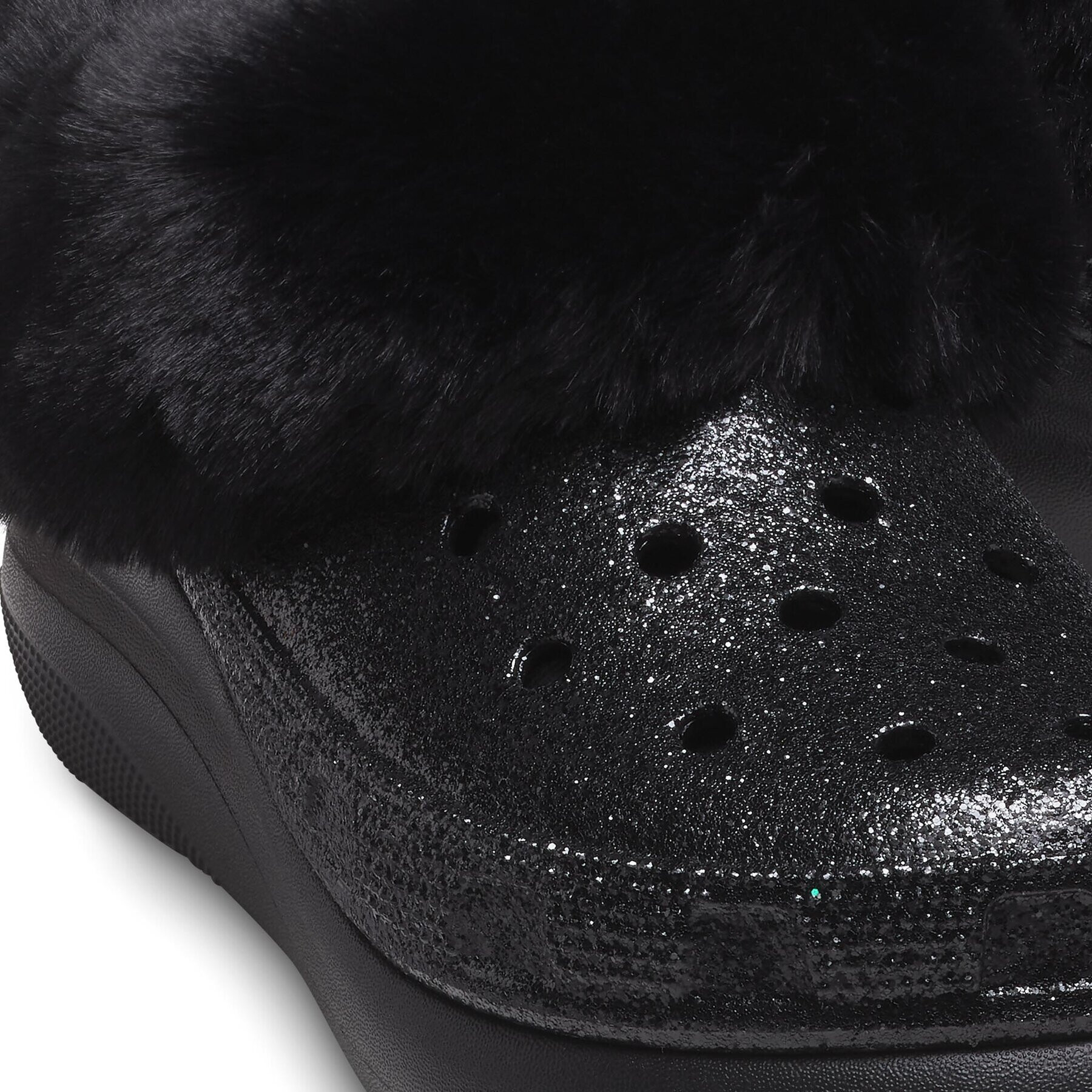 Crocs Чехли Furever Crush Crystal Glitter 208974 Черен - Pepit.bg