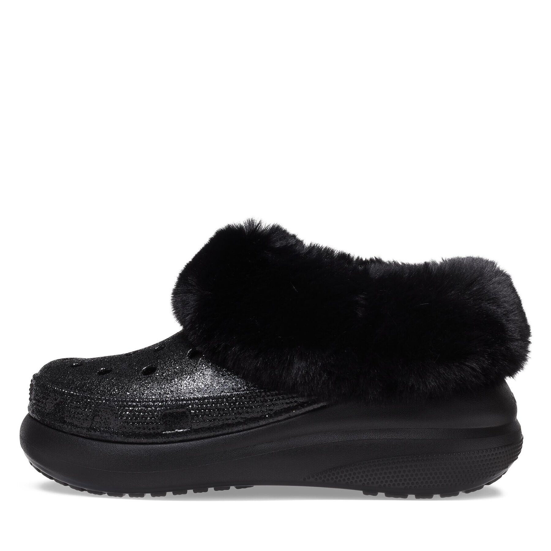 Crocs Чехли Furever Crush Crystal Glitter 208974 Черен - Pepit.bg