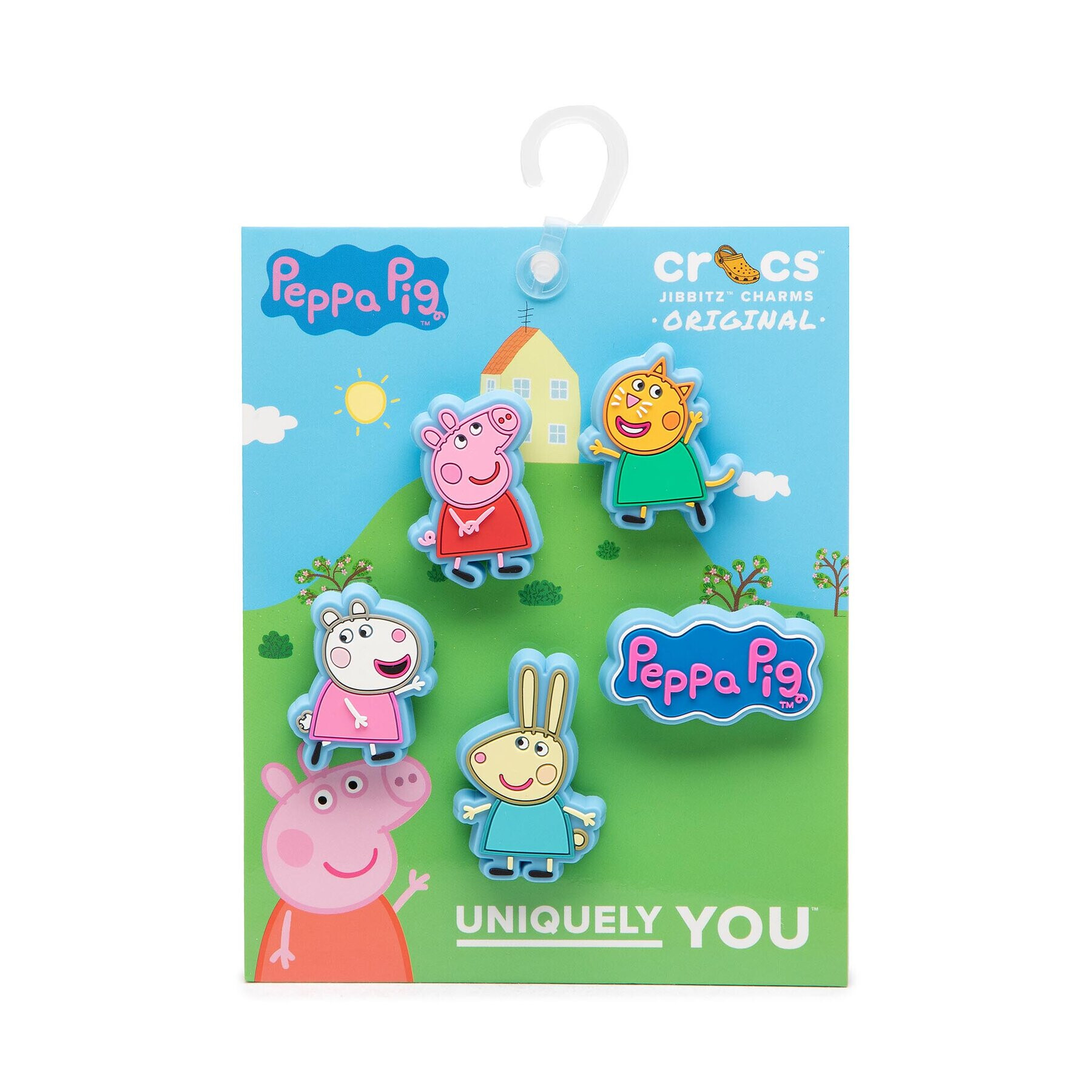 Crocs Декорация за обувки Jibbitz Peppa Pig 5 Pack 10010006 Син - Pepit.bg