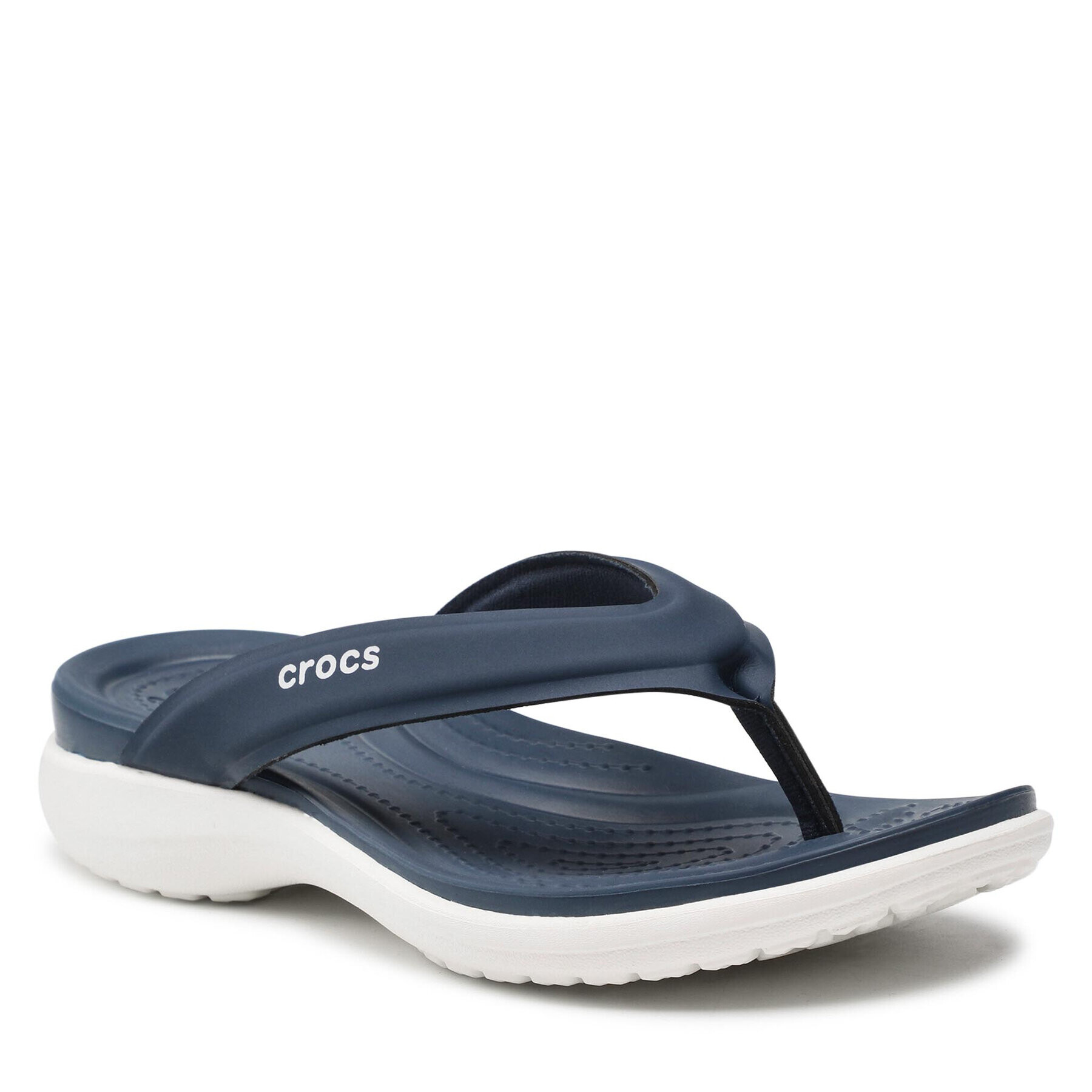 Crocs Джапанки Capri V Sporty Flip W 206780 Тъмносин - Pepit.bg