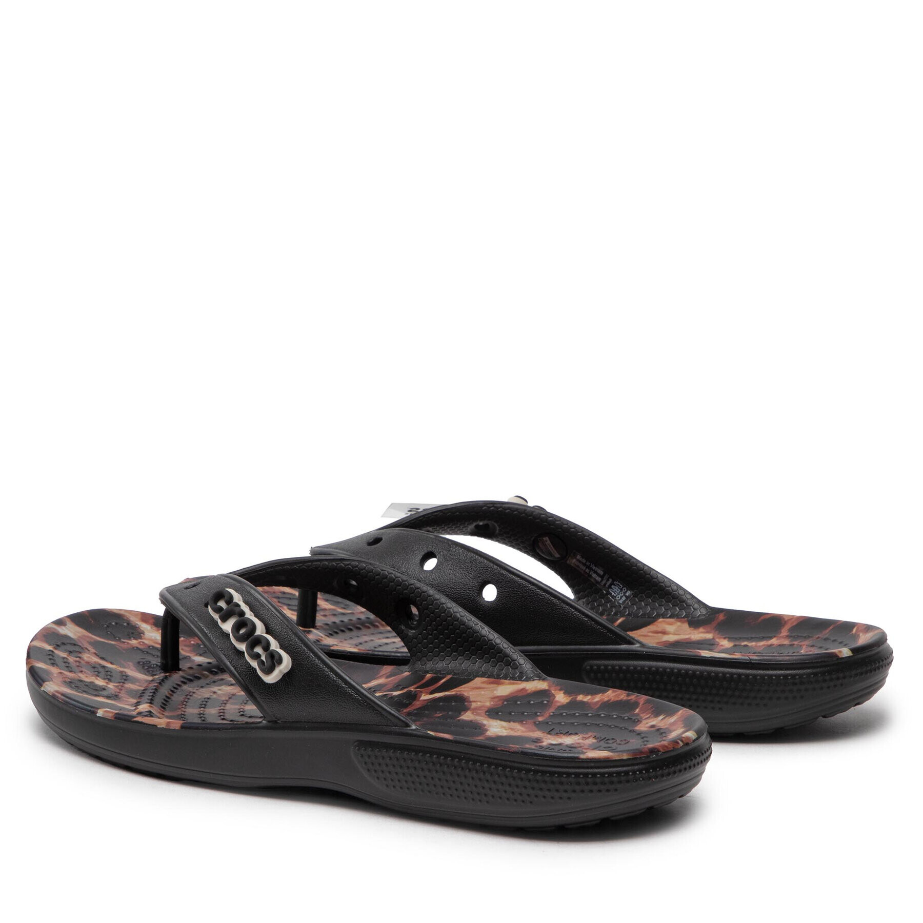 Crocs Джапанки Classic animalremix Flip 207872 Черен - Pepit.bg