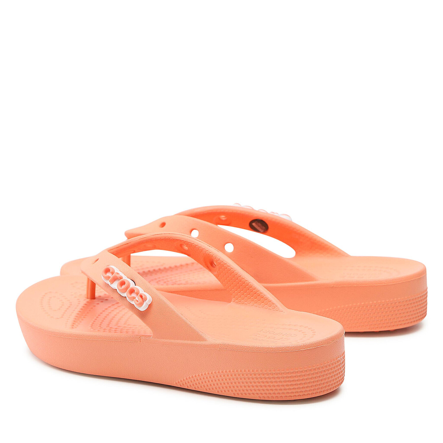 Crocs Джапанки Classic Platform Flip W 207714 Оранжев - Pepit.bg