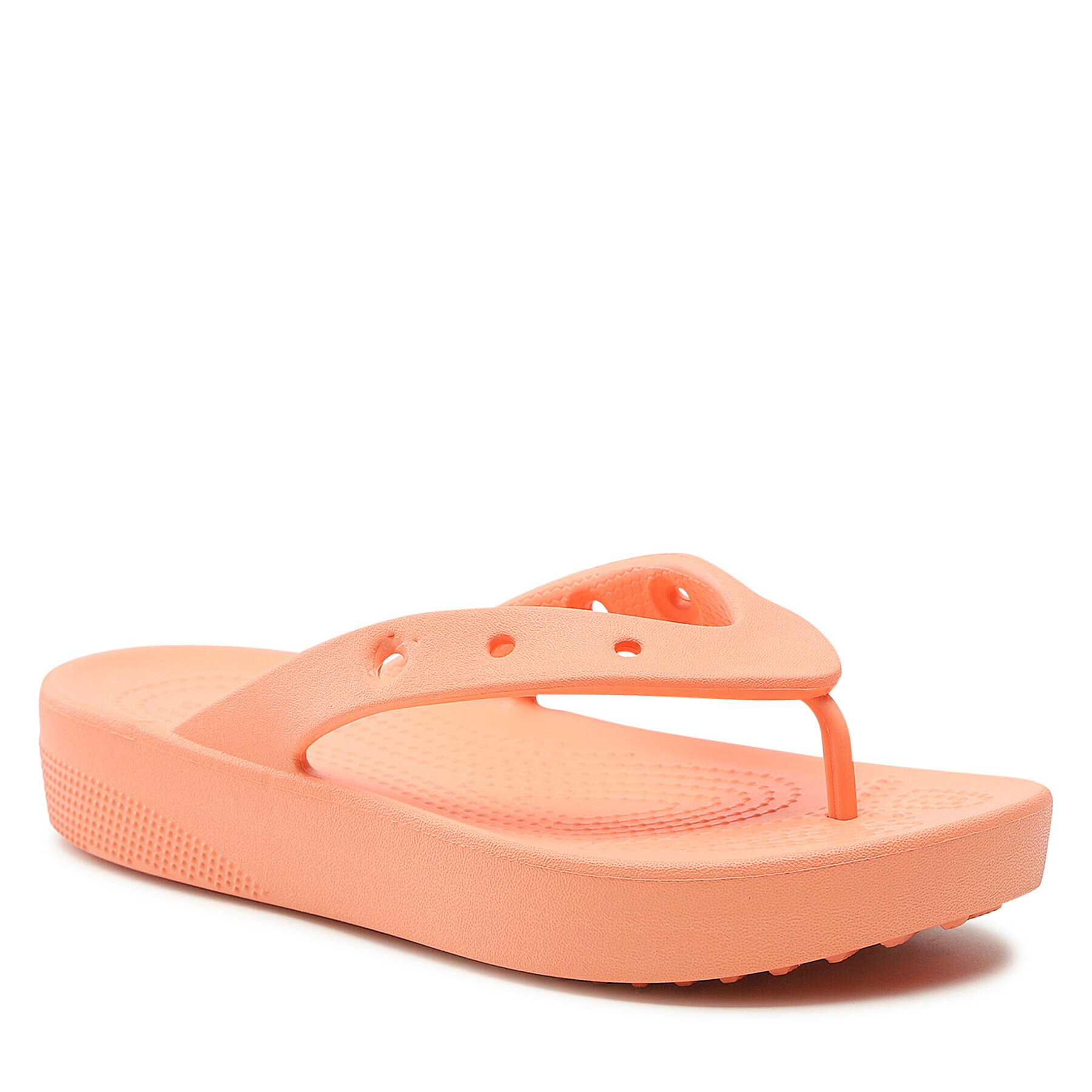 Crocs Джапанки Classic Platform Flip W 207714 Оранжев - Pepit.bg