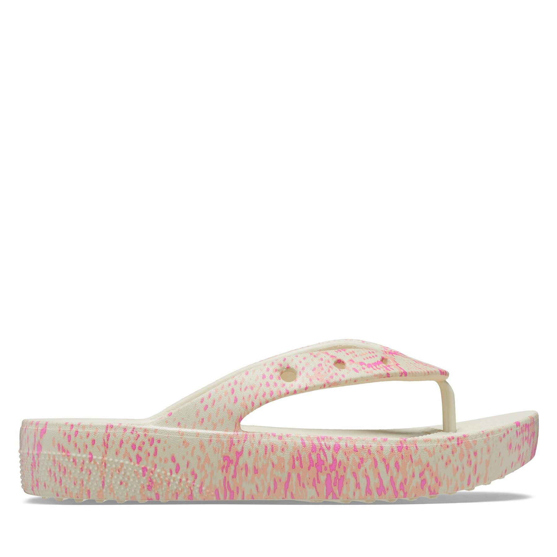 Crocs Джапанки Classic Platform Snake Print Flip W 208243 Бежов - Pepit.bg