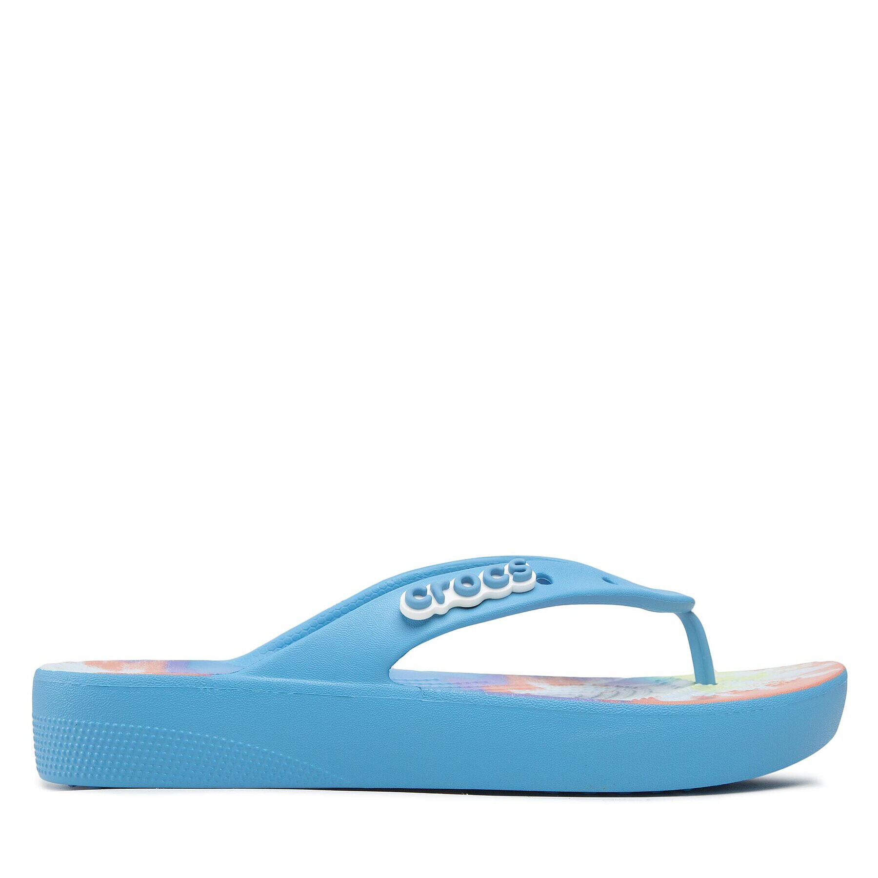 Crocs Джапанки Classic Platform Tiedye 208043 Син - Pepit.bg