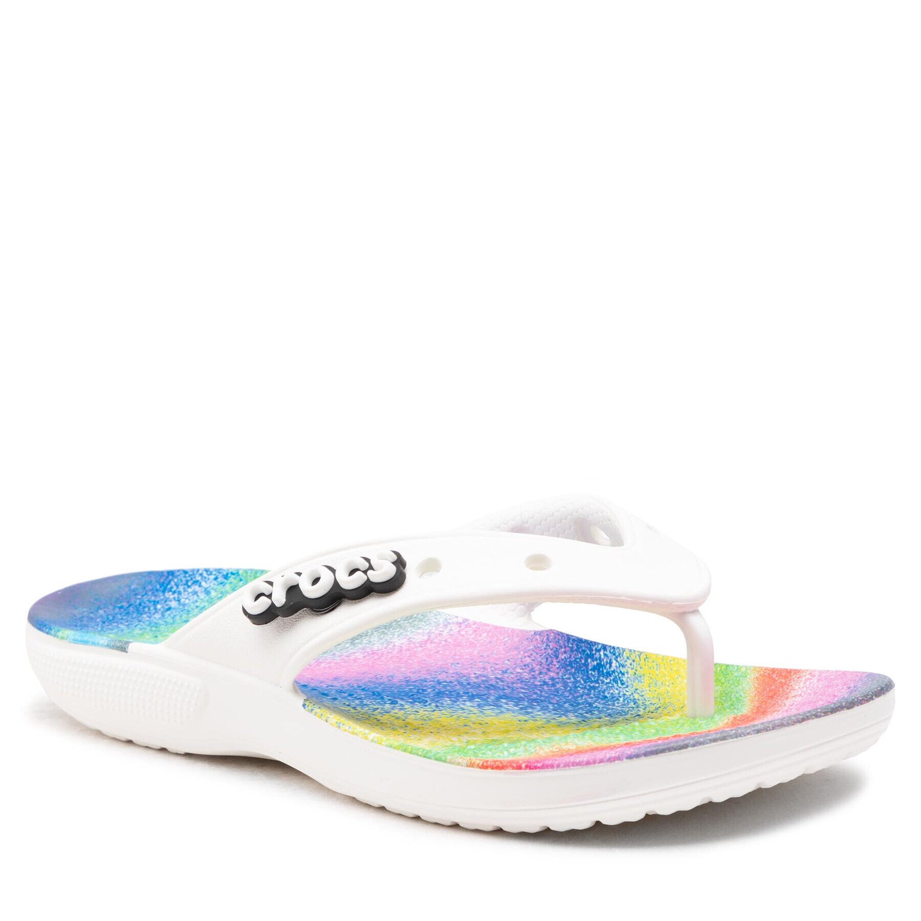 Crocs Джапанки Classic Spray Dye Flip 208056 Бял - Pepit.bg