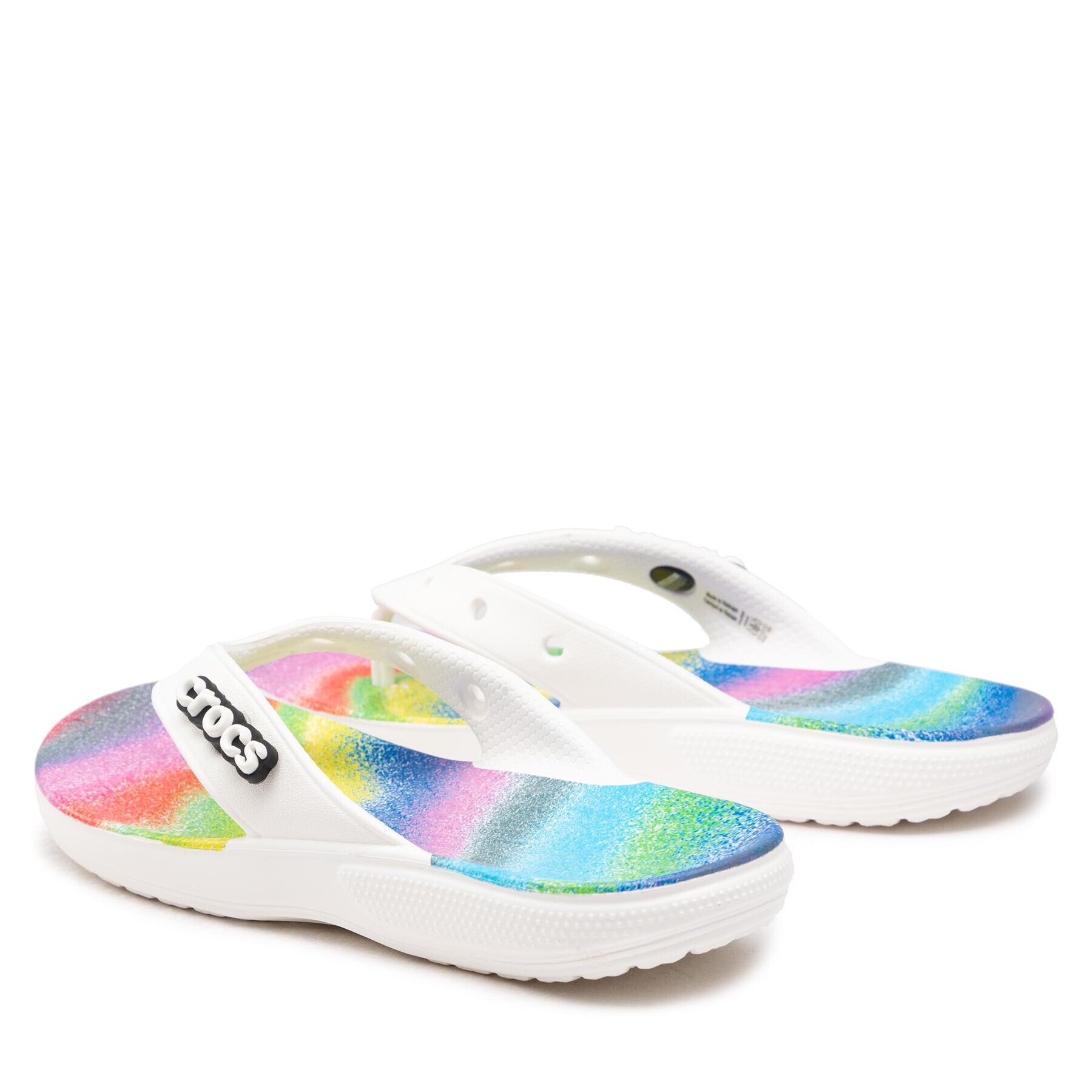 Crocs Джапанки Classic Spray Dye Flip 208056 Бял - Pepit.bg