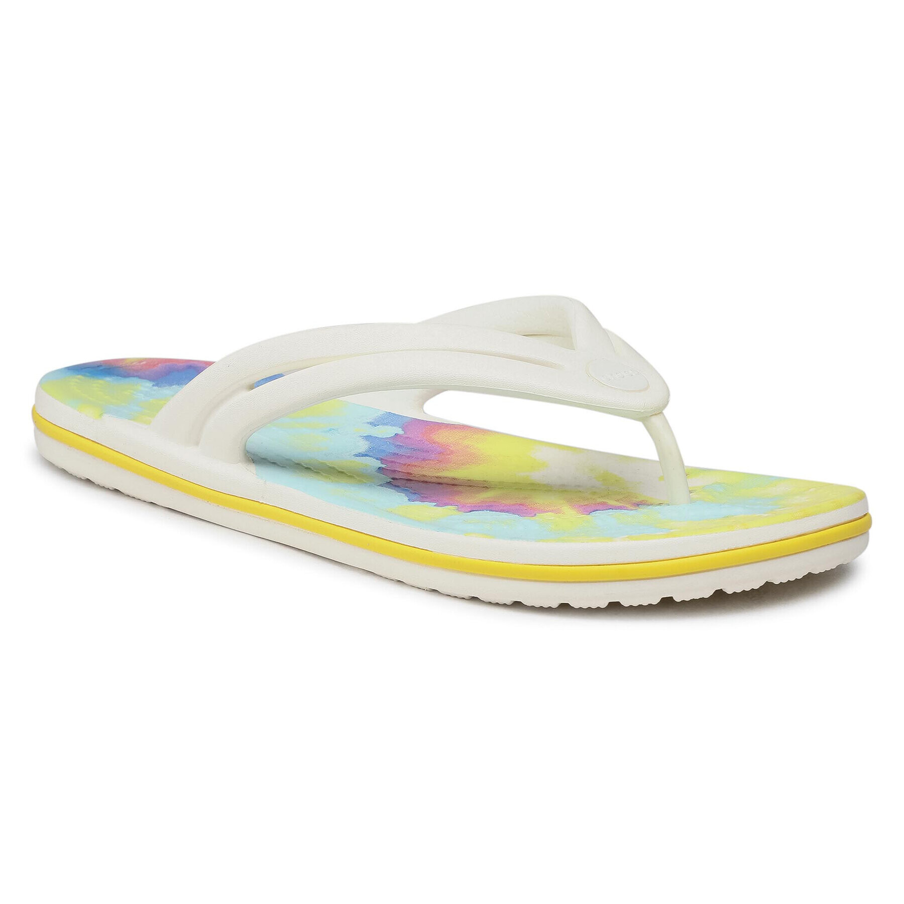 Crocs Джапанки Crocband Tie Dye Flip W 206988 Бял - Pepit.bg