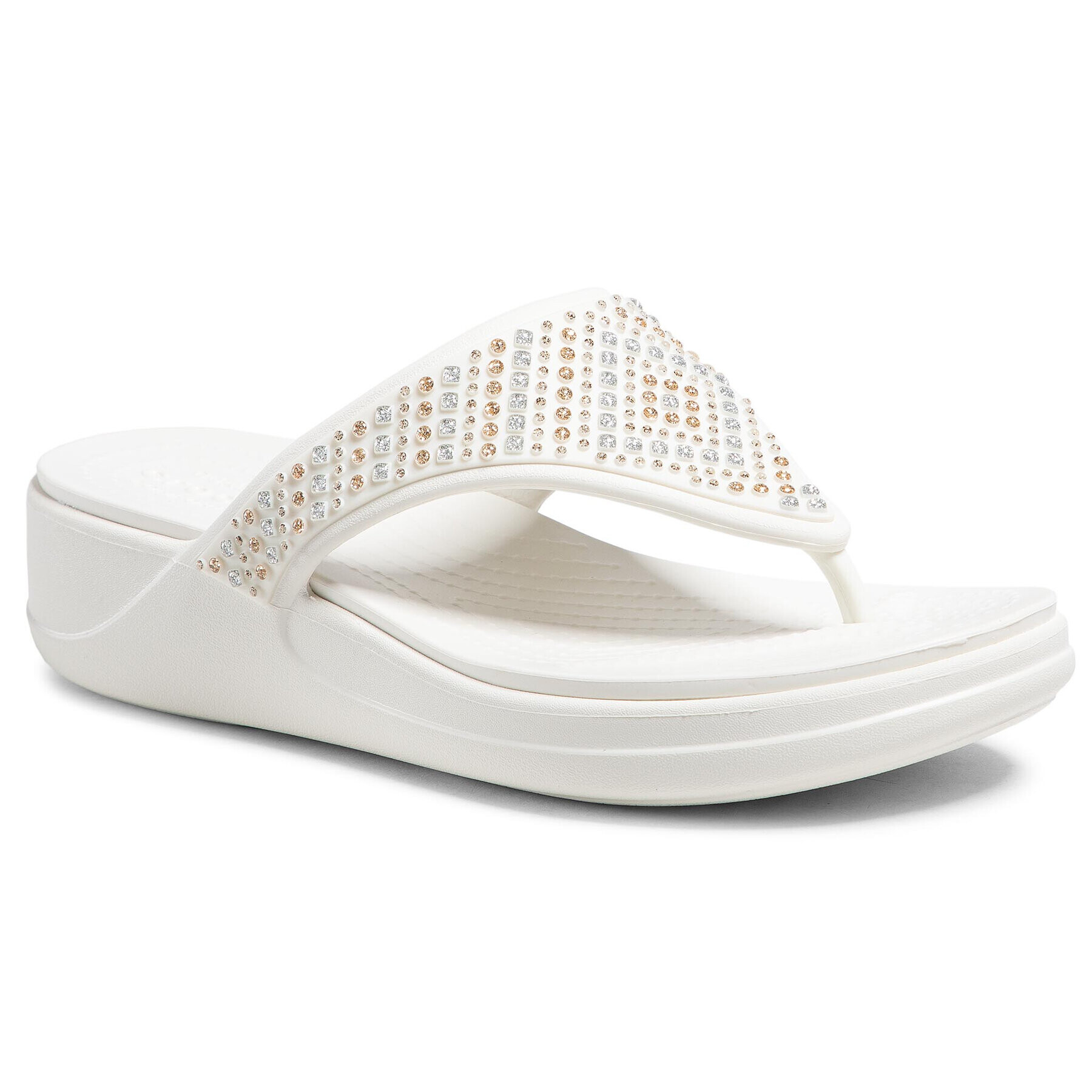 Crocs Джапанки Monterey Shimmer Wgfpw 206843 Бял - Pepit.bg