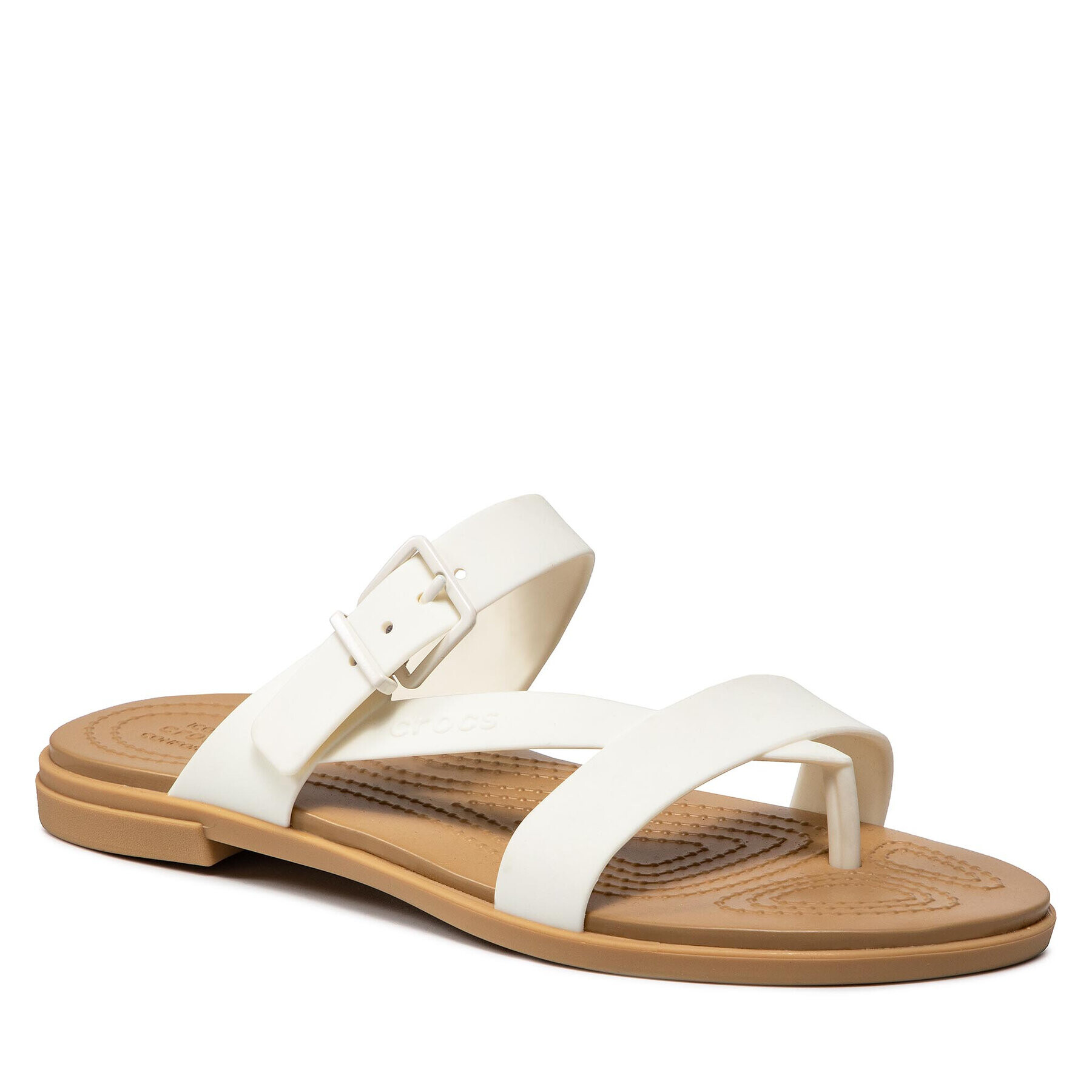 Crocs Джапанки Tulum Toe Poost Sandal W 206108 Бял - Pepit.bg