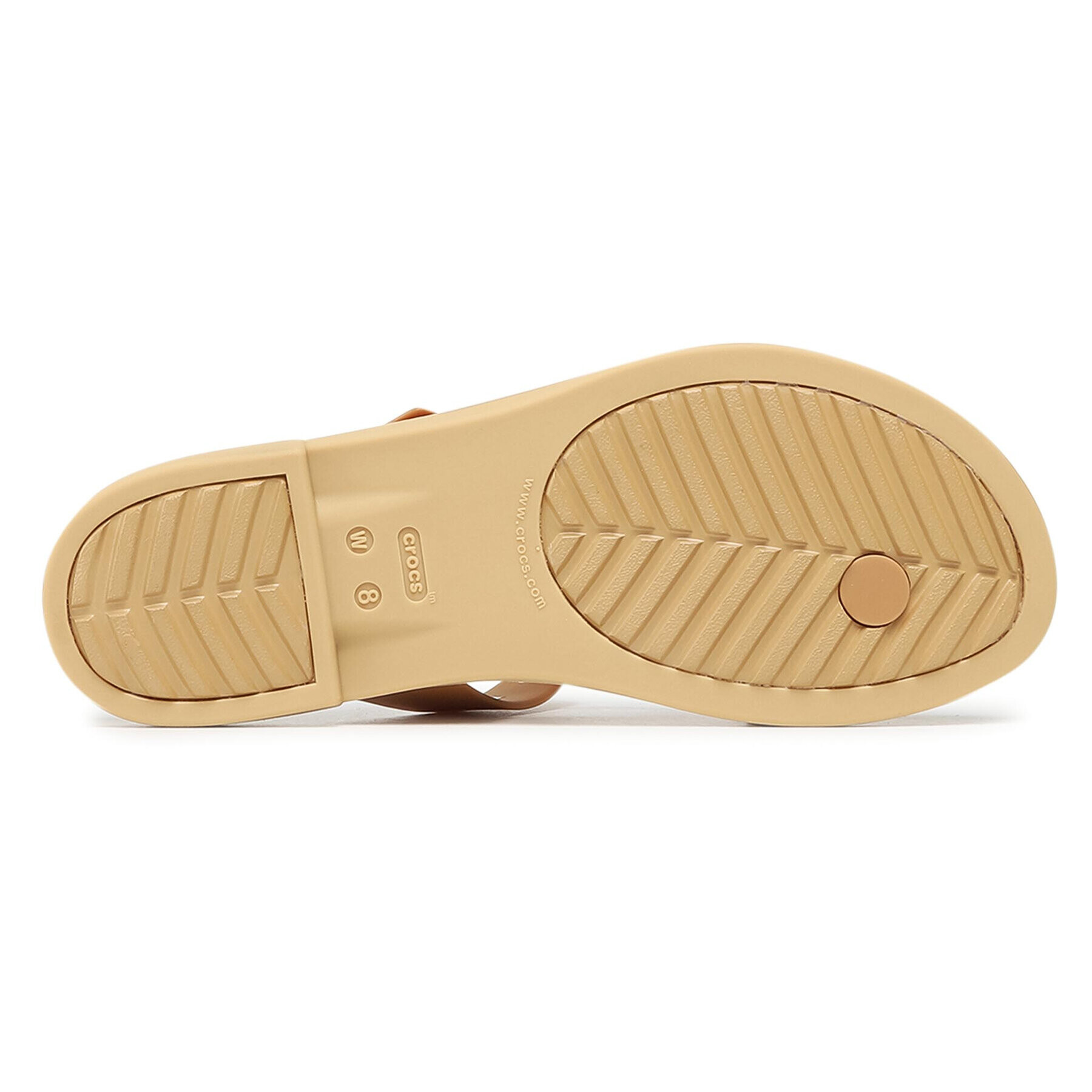 Crocs Джапанки Tulum Toe Poost Sandal W 206108 Кафяв - Pepit.bg