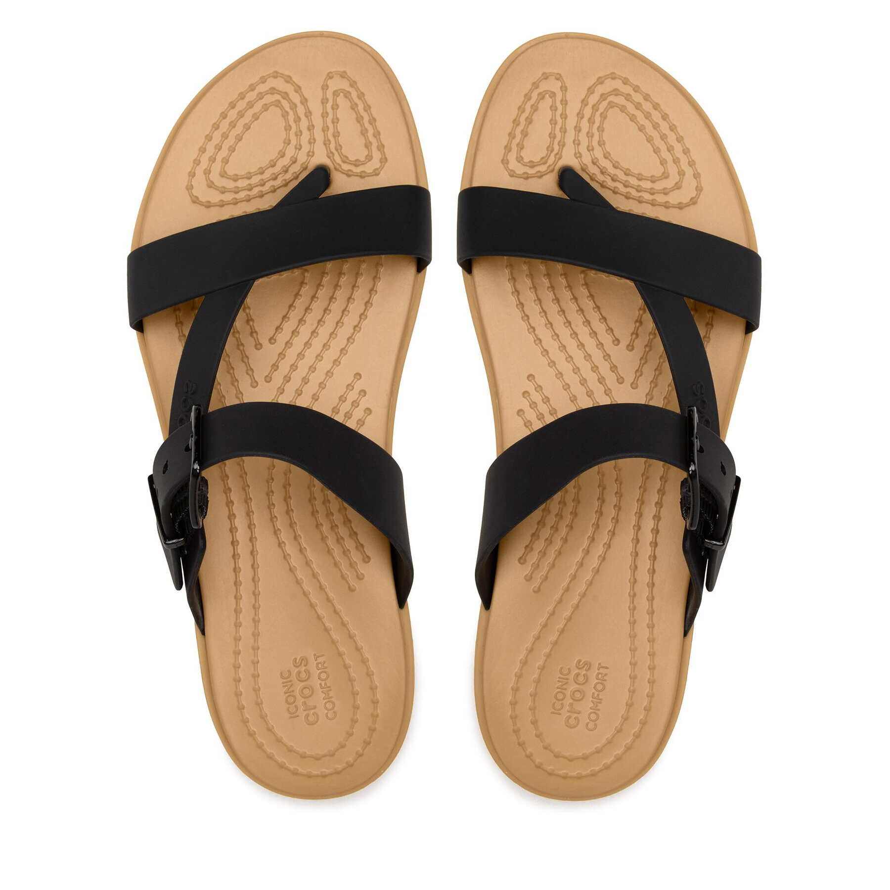 Crocs Джапанки Tulum Toe Post Sandal W 206108 Черен - Pepit.bg