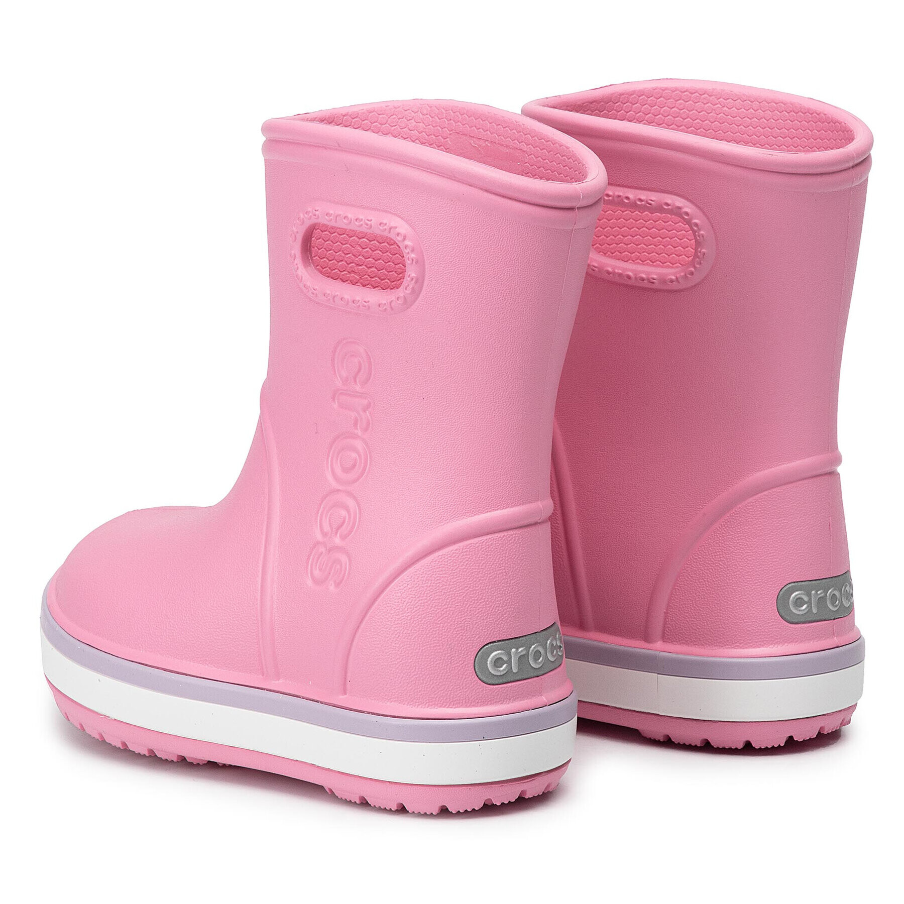 Crocs Гумени ботуши Crocband Rain Boot K 205827 Розов - Pepit.bg