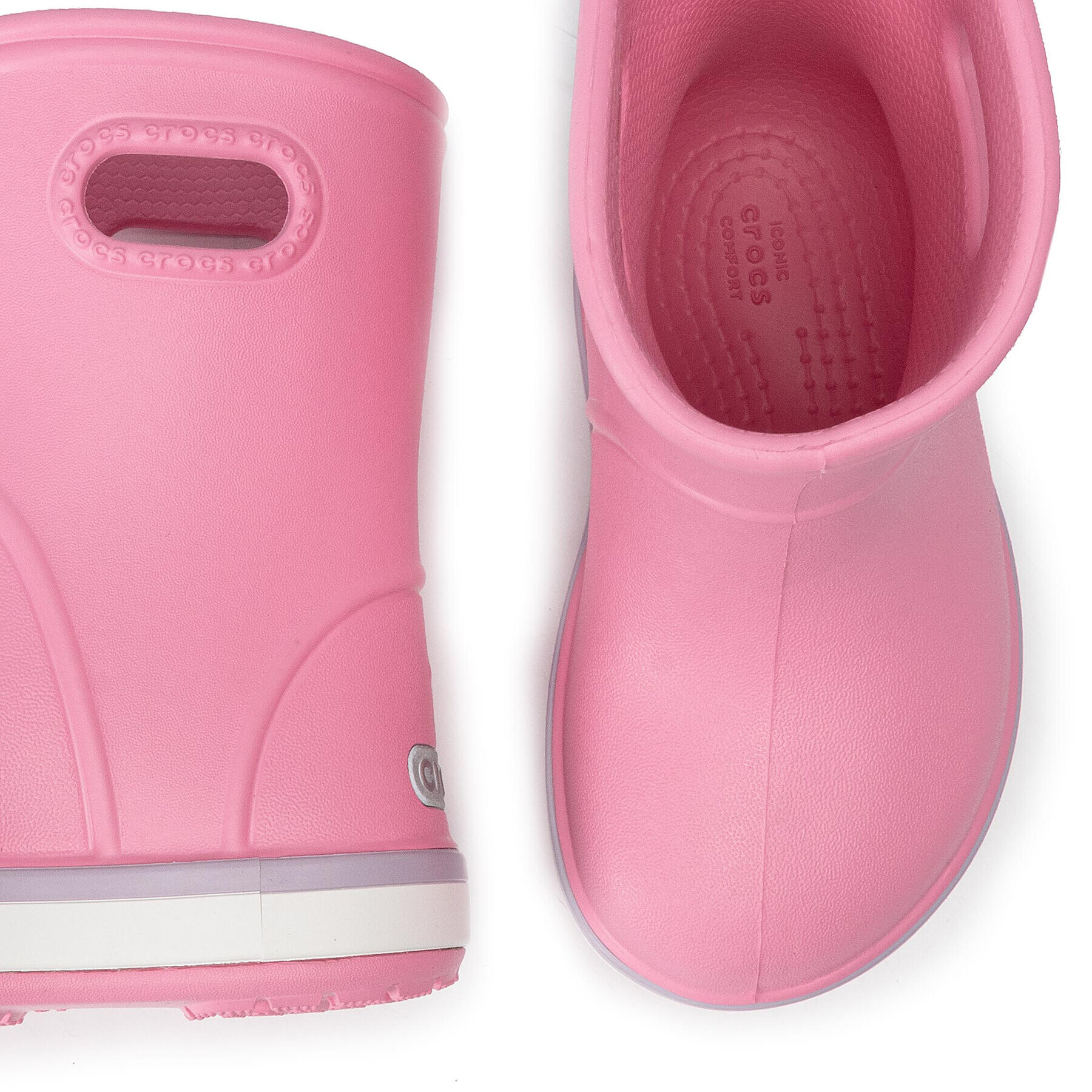Crocs Гумени ботуши Crocband Rain Boot K 205827 Розов - Pepit.bg