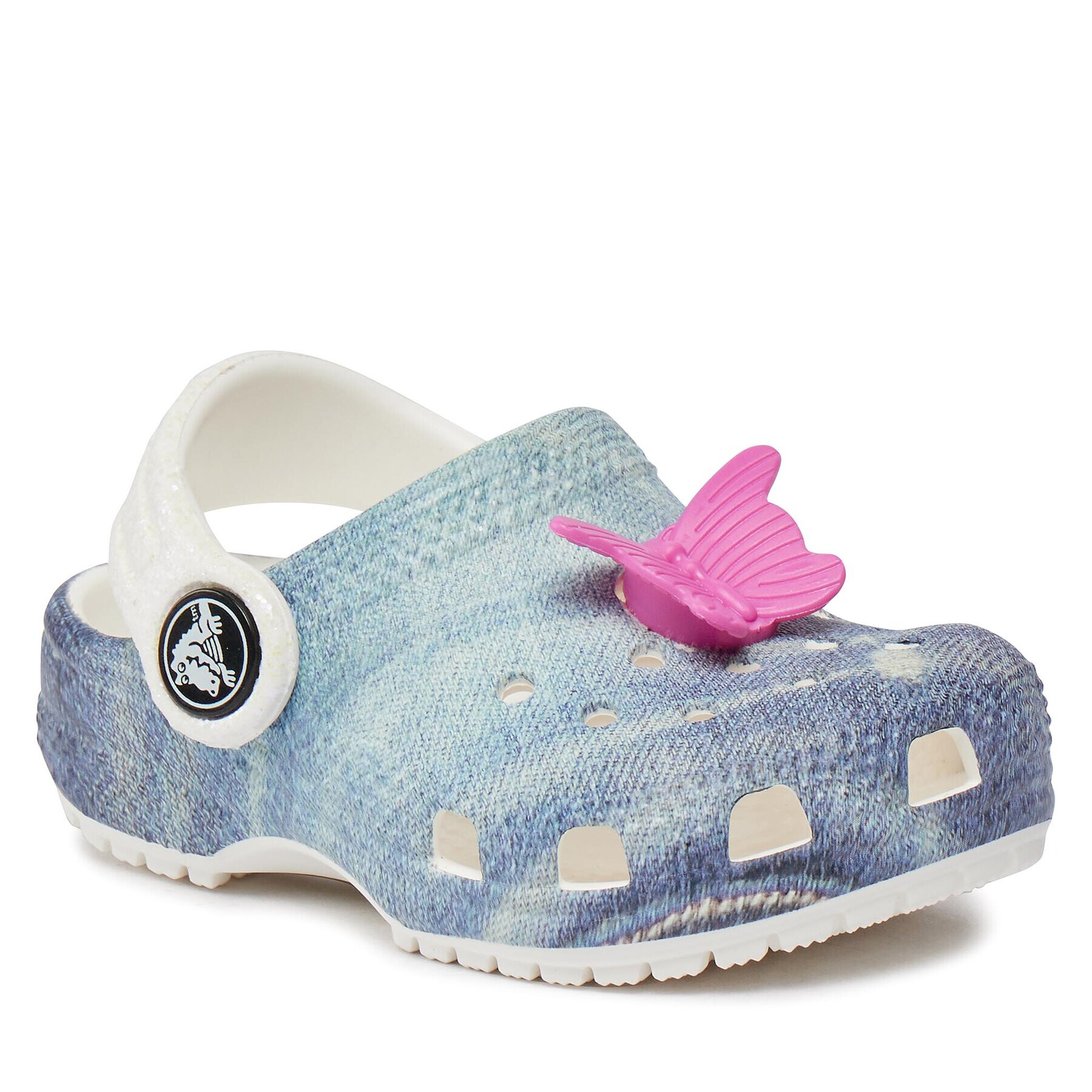 Crocs Сабо Classic Denim Clog T 208302 Бял - Pepit.bg