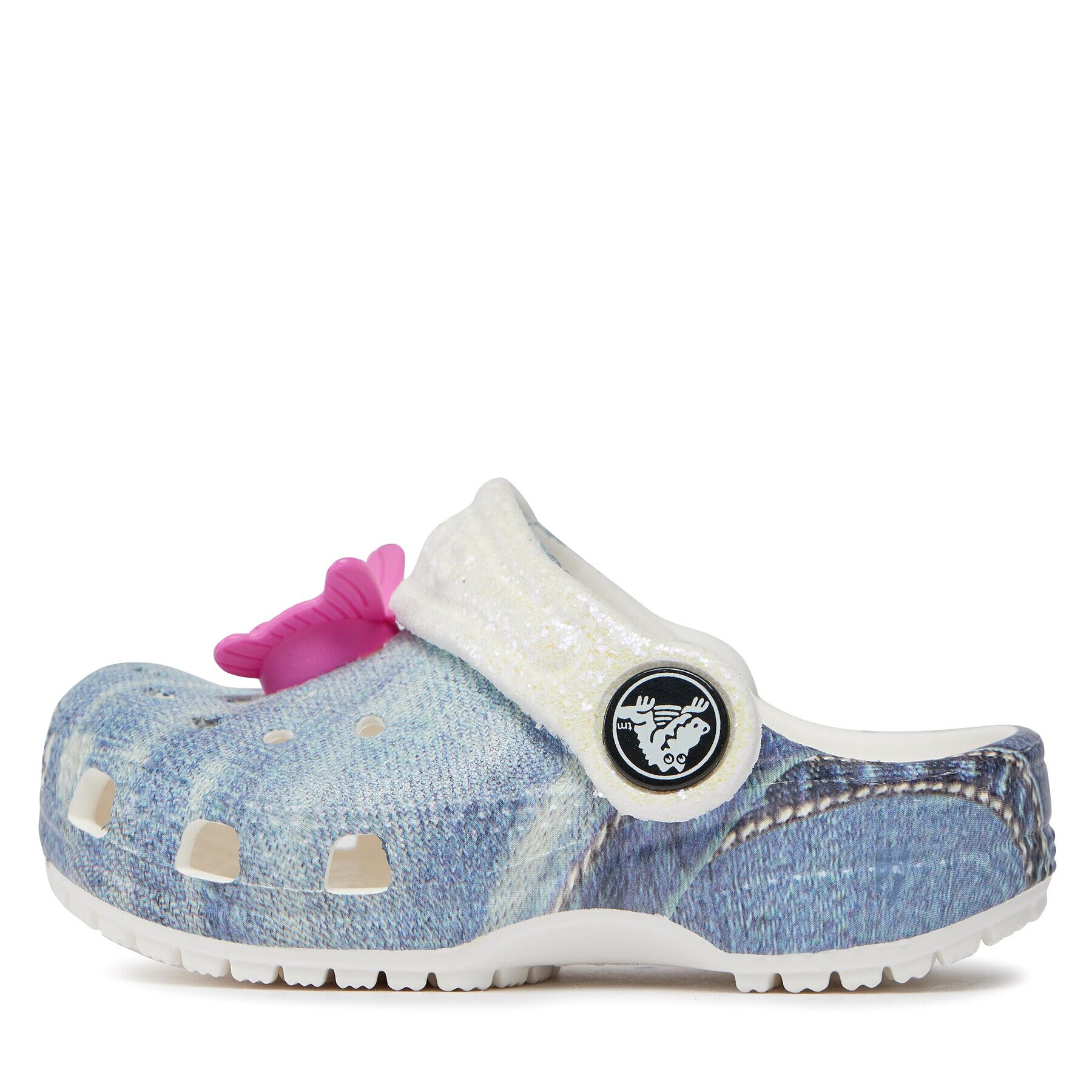 Crocs Сабо Classic Denim Clog T 208302 Бял - Pepit.bg