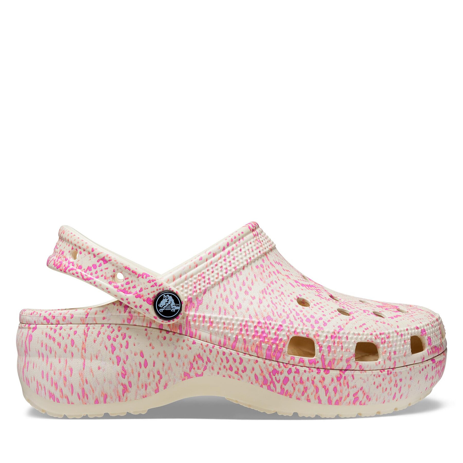 Crocs Сабо Classic Platform Snake Print Clog W 208231 Бежов - Pepit.bg