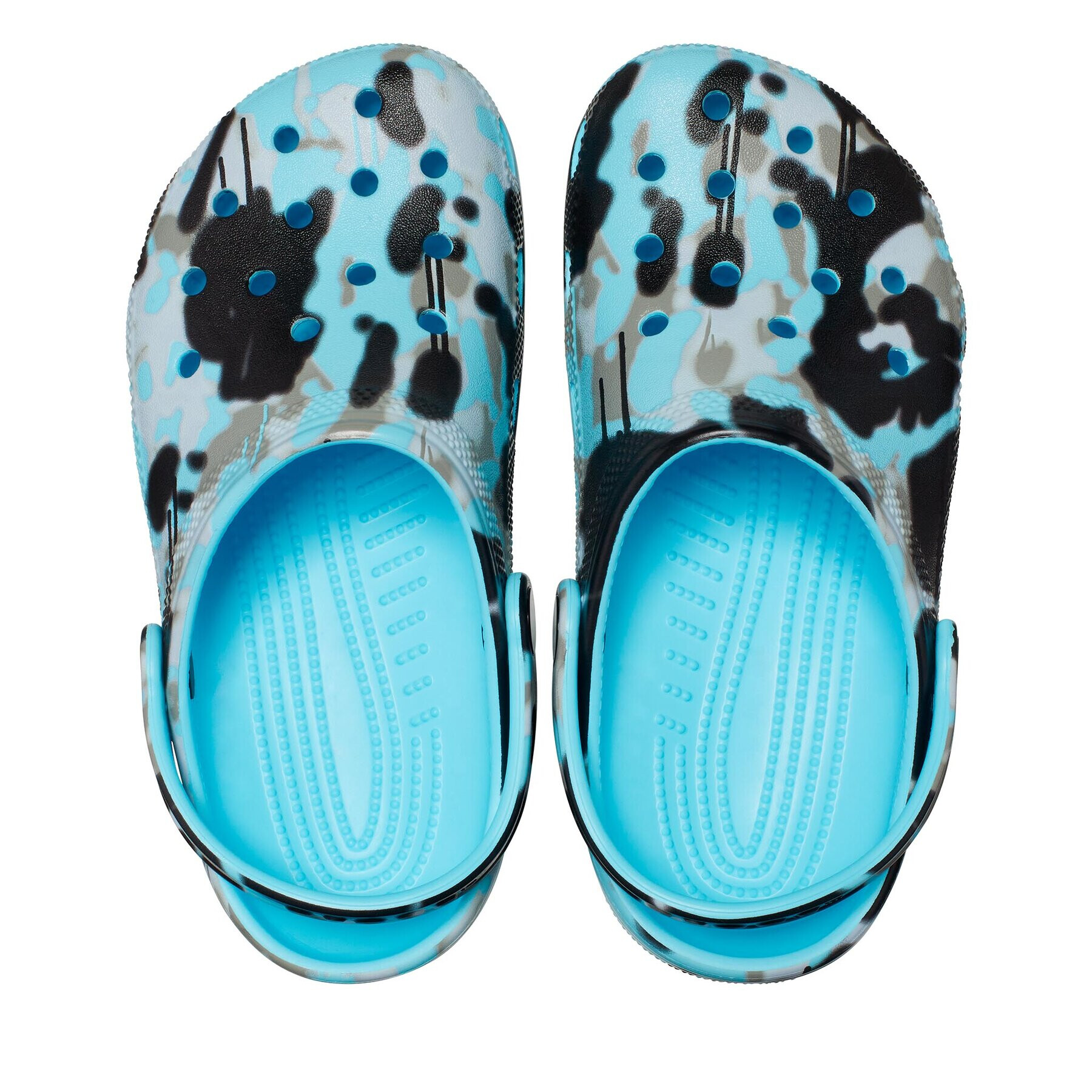 Crocs Сабо Classic Spray Camo Clog Kids 208305 Син - Pepit.bg