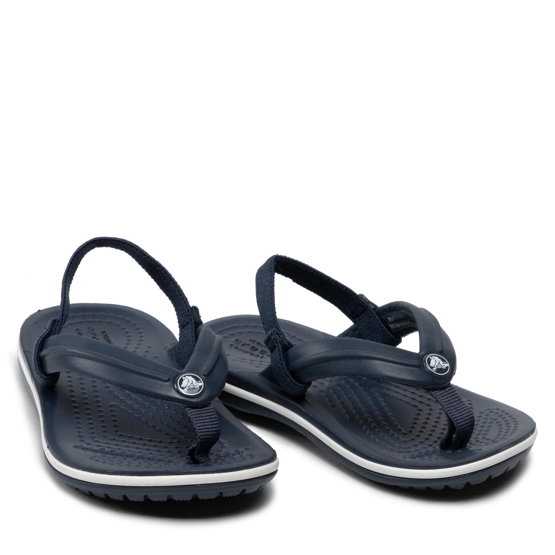 Crocs Сандали band Strap Flip K 205777 Тъмносин - Pepit.bg