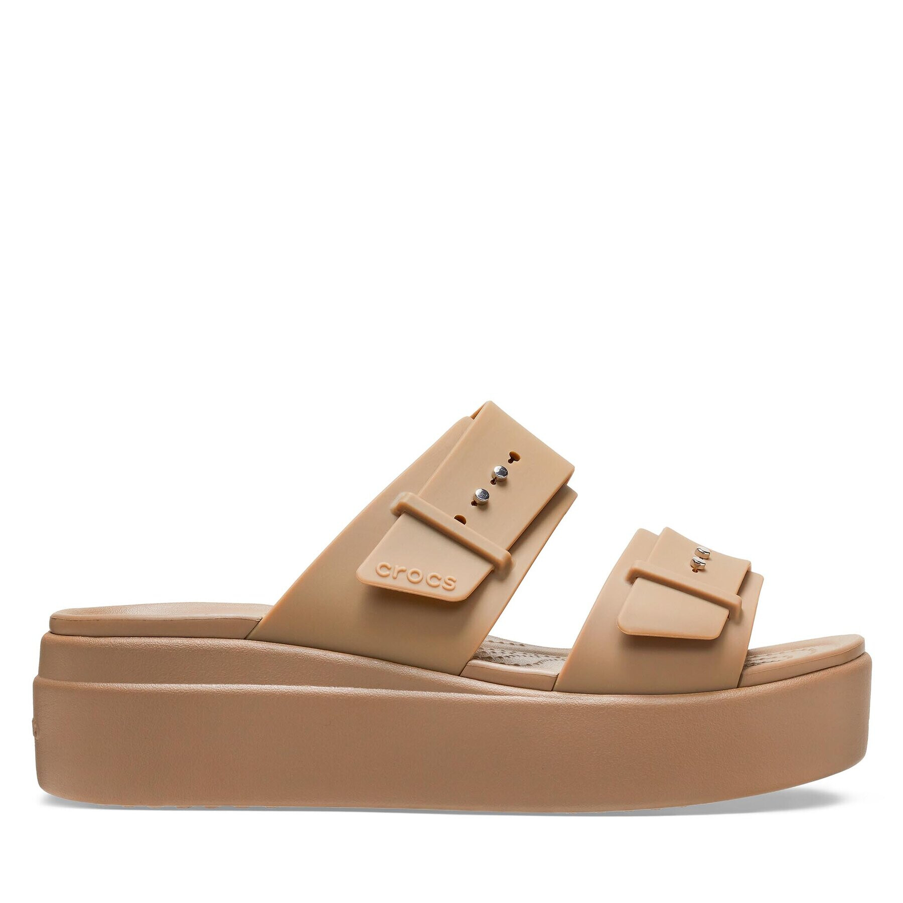 Crocs Сандали Brooklyn Low Wedge Sandal W 207431 Каки - Pepit.bg